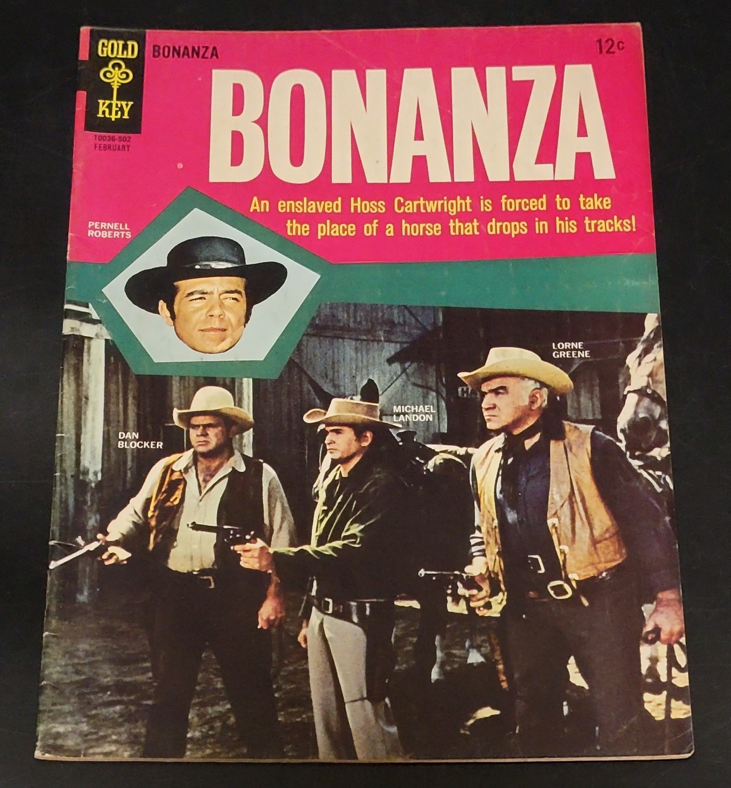 Bonanza (1962) #12 TV Cover Lorne Greene Dan Blocker Pernell Roberts FN-