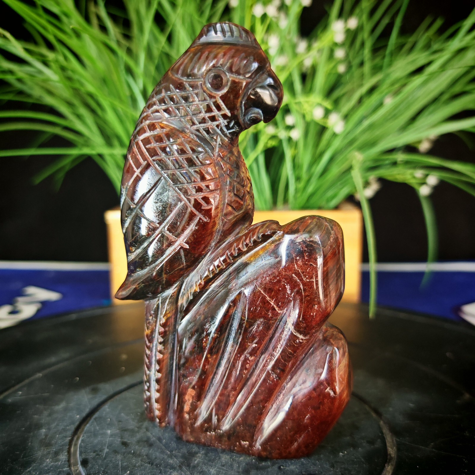 1.65LBTop natural crystal hand carved therapeutic artwork0.75kg