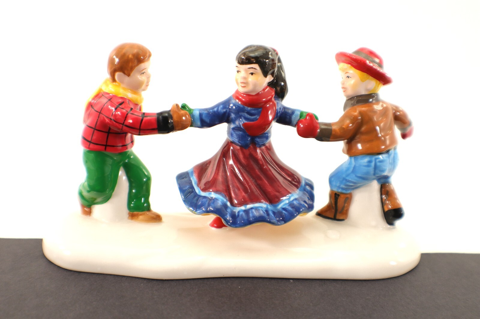 Dept 56 Snow Village AT THE BARN DANCE Porcelain Figurine Christmas Village Vtg