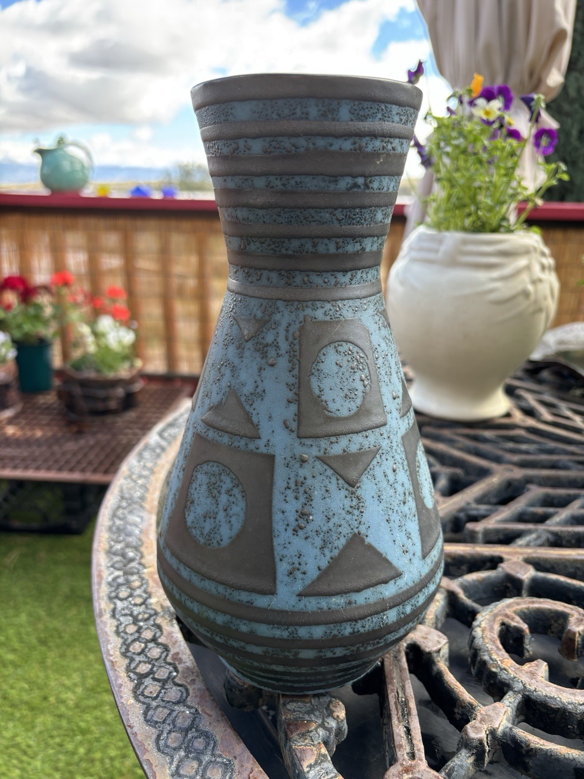 West German Carstens Tonnieshof Vase MCM 1960-70 $165 9.5”