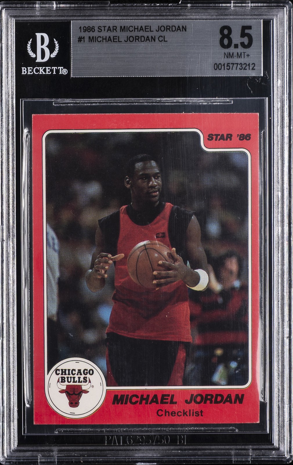1986 STAR MICHAEL JORDAN #1 MICHAEL JORDAN BGS 8.5