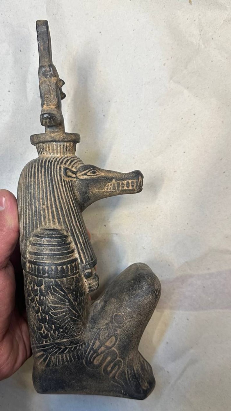 Sobek Ancient Egyptian mythology Made in Egypt Replica Sculpture Antiques