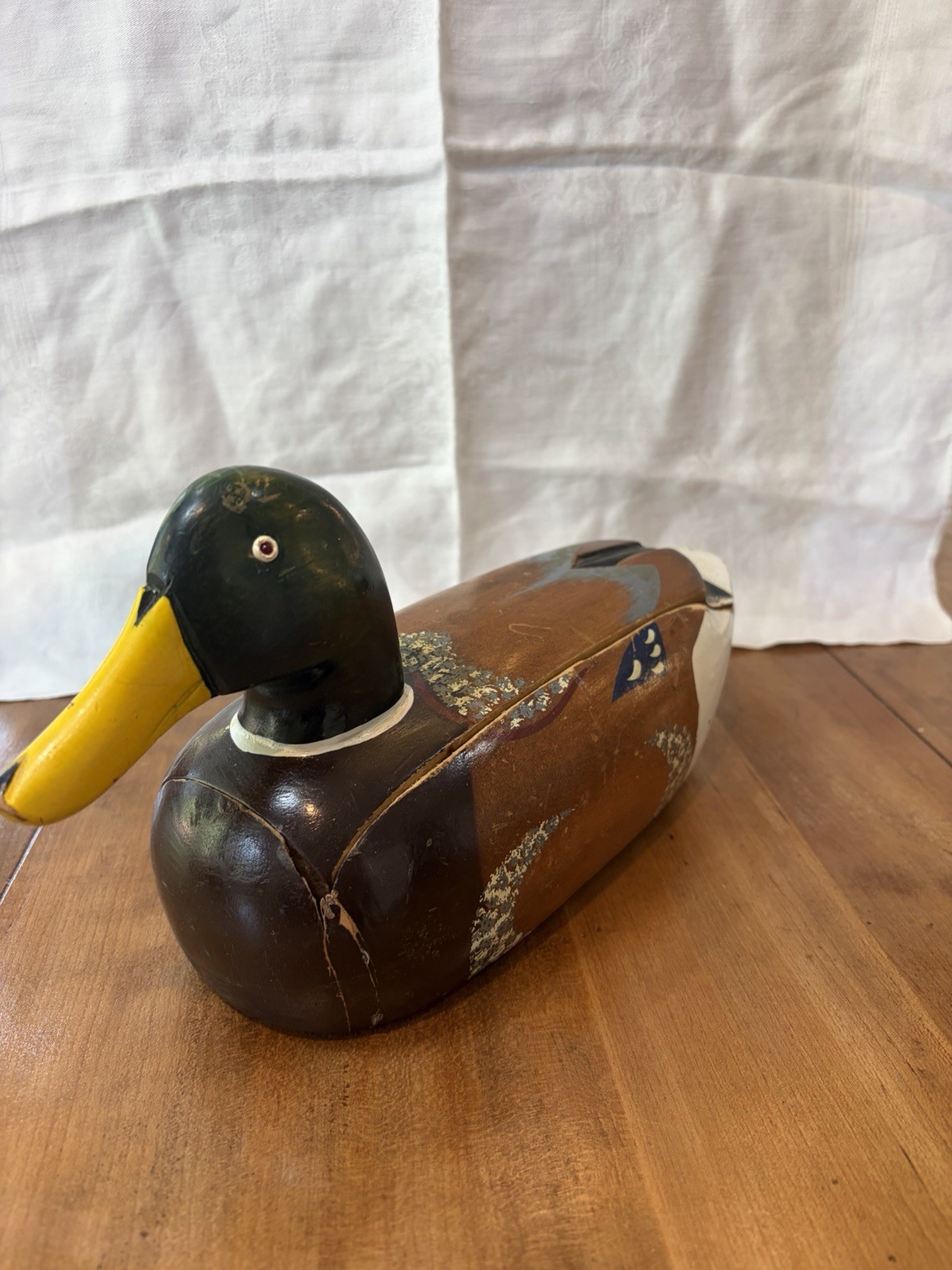 Vintage Telemania Mallard Duck Telephone Repaired Wood Rare Unusual Weird