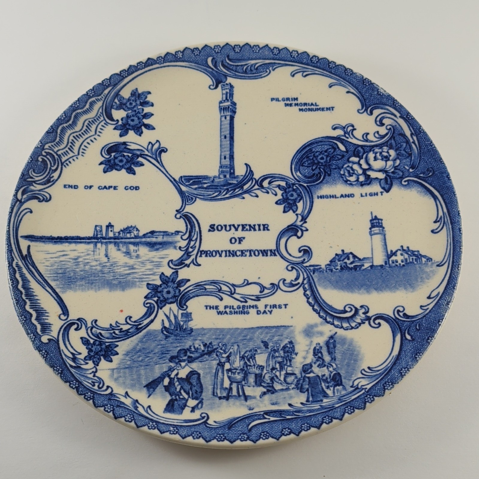 Vintage Adams Old English Staffordshire Ware Provincetown MA Souvenir Plate 8