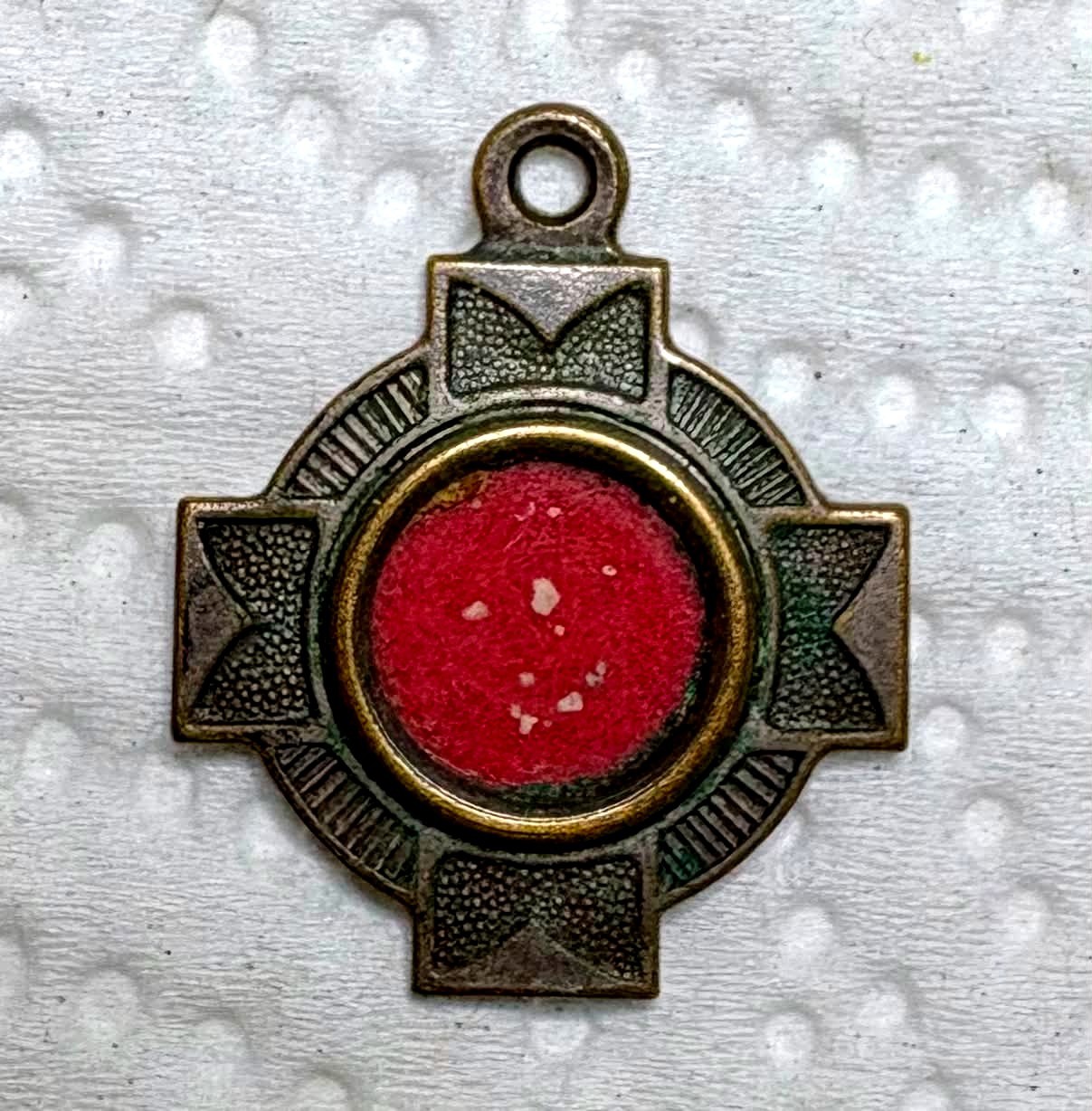 Antique  Reliquary  Relic  St. FRANCESCO Assisi Medal Tella Tomba