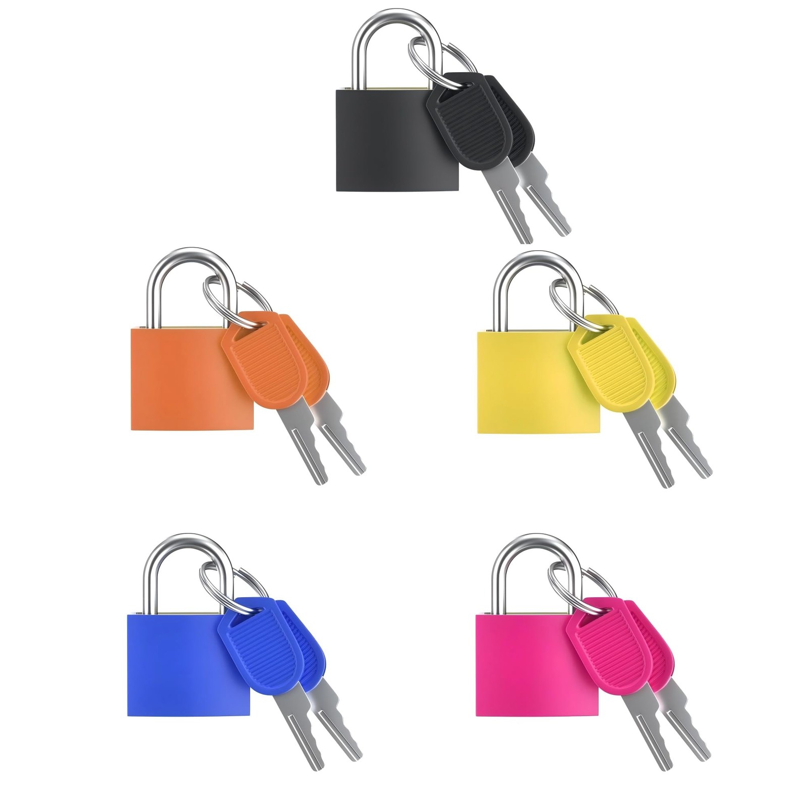 5 Pcs Suitcase Locks with Keys, Small Padlock with Key, Luggage Padlocks, Mini