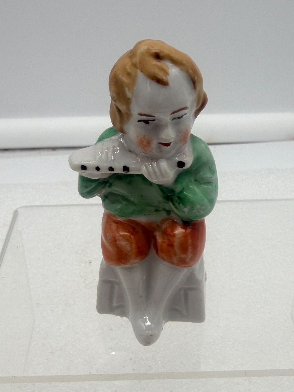 Vintage Occupied Japan Figurine of Boy Playing Flute