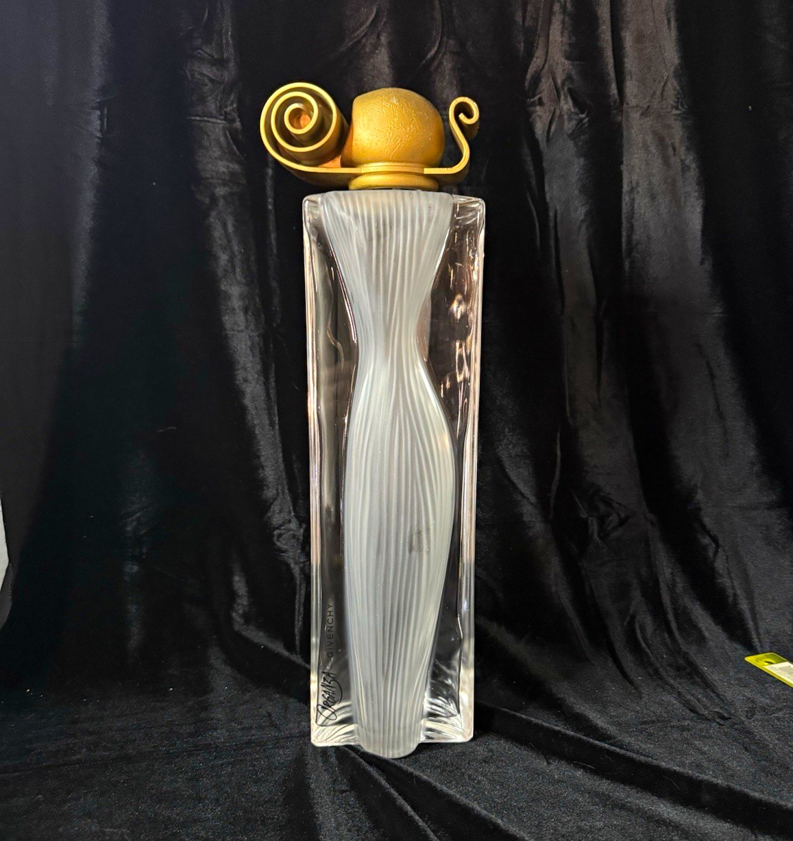 Giant Vintage Givenchy Organza Perfume Factice Display Bottle 14” Serge Mansau