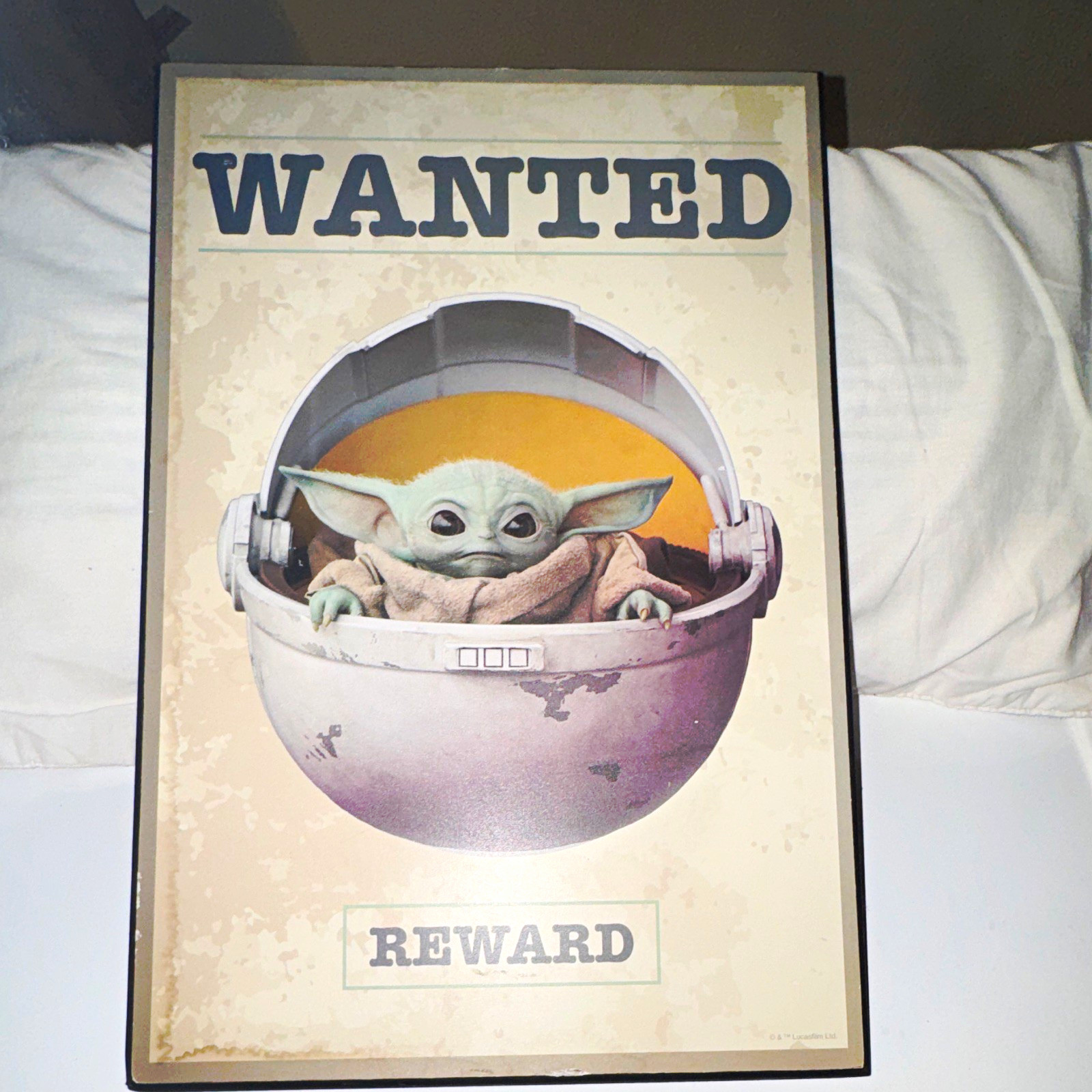 Trends Int\'l Star Wars Mandalorian The Child Wanted/Reward Print 13x19