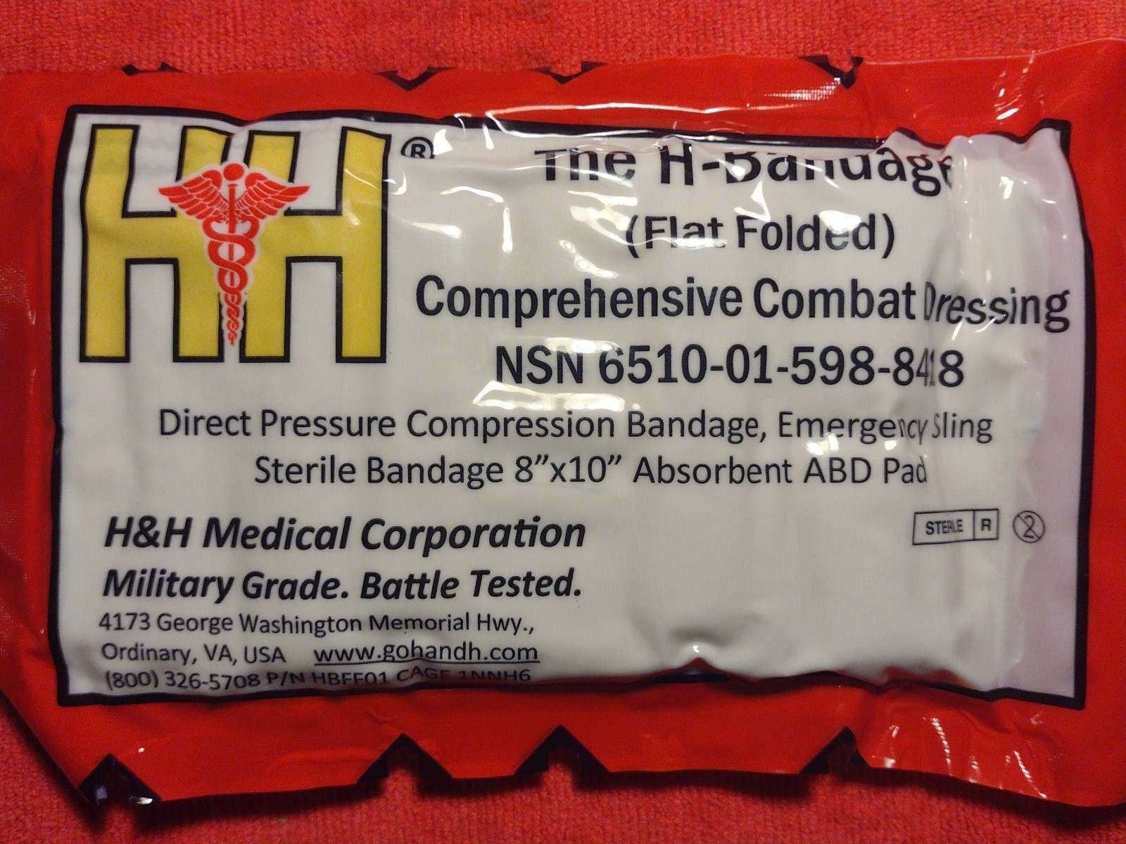 COMBAT MEDIC EMS EMT RESCUE H&H H-Bandage Comprehensive Combat Dressing 8\ COMBAT MEDIC EMS EMT RESCUE H&H H-Bandage Comprehensive Combat Dressing 8\