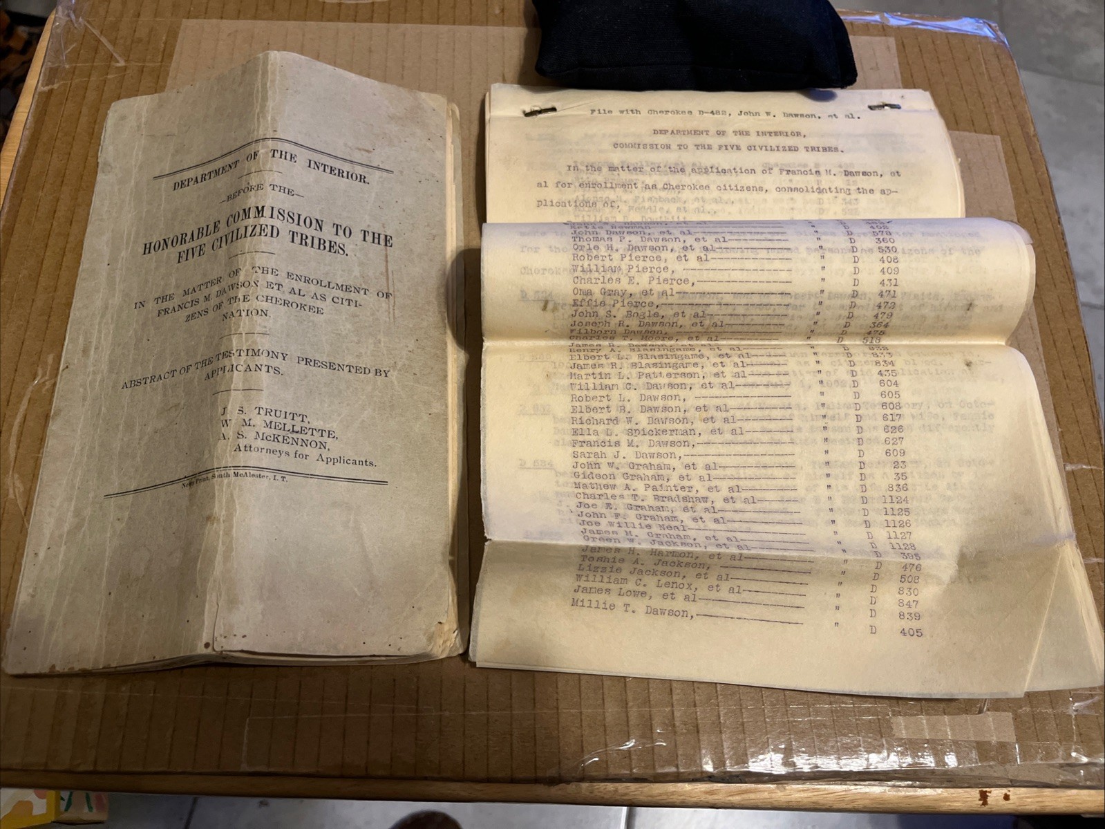 Five Civilized Tribes Historical Paper Dept Interior 1900’s Cherokee Indian Lot Five Civilized Tribes Historical Paper Dept Interior 1900’s Cherokee Indian Lot