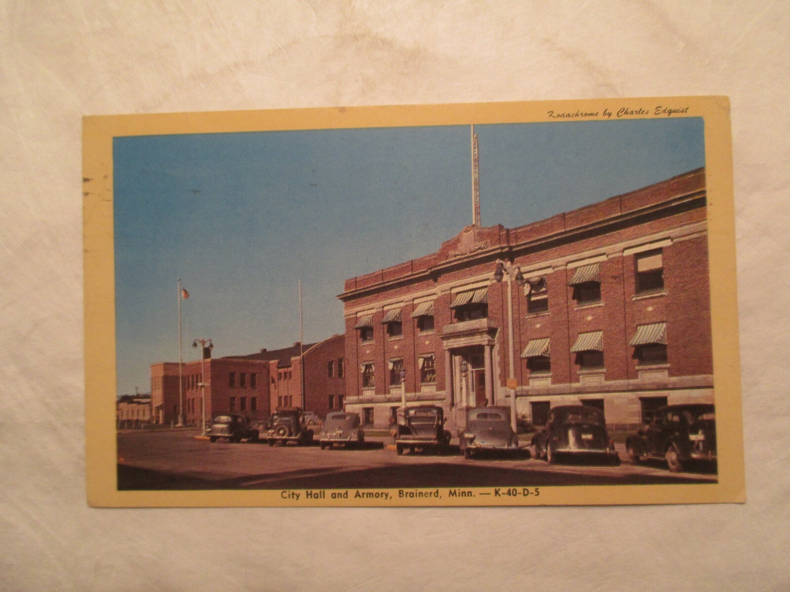 Brainerd Minnesota City hall and Armory MN Postcard