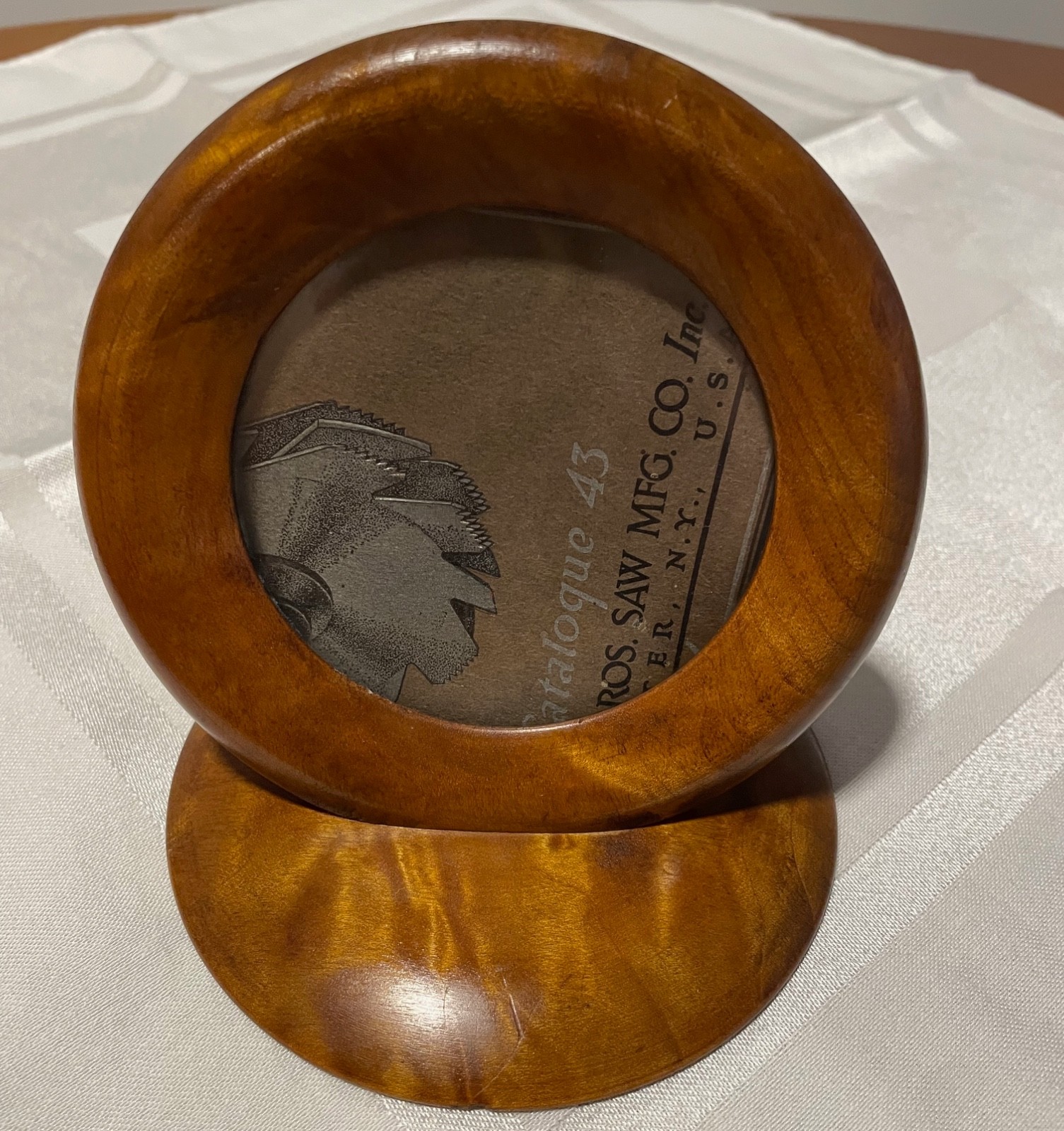 Antique Hawaiian Koa Wood Picture Frame c.1920s - Repurposed Chronometer Case