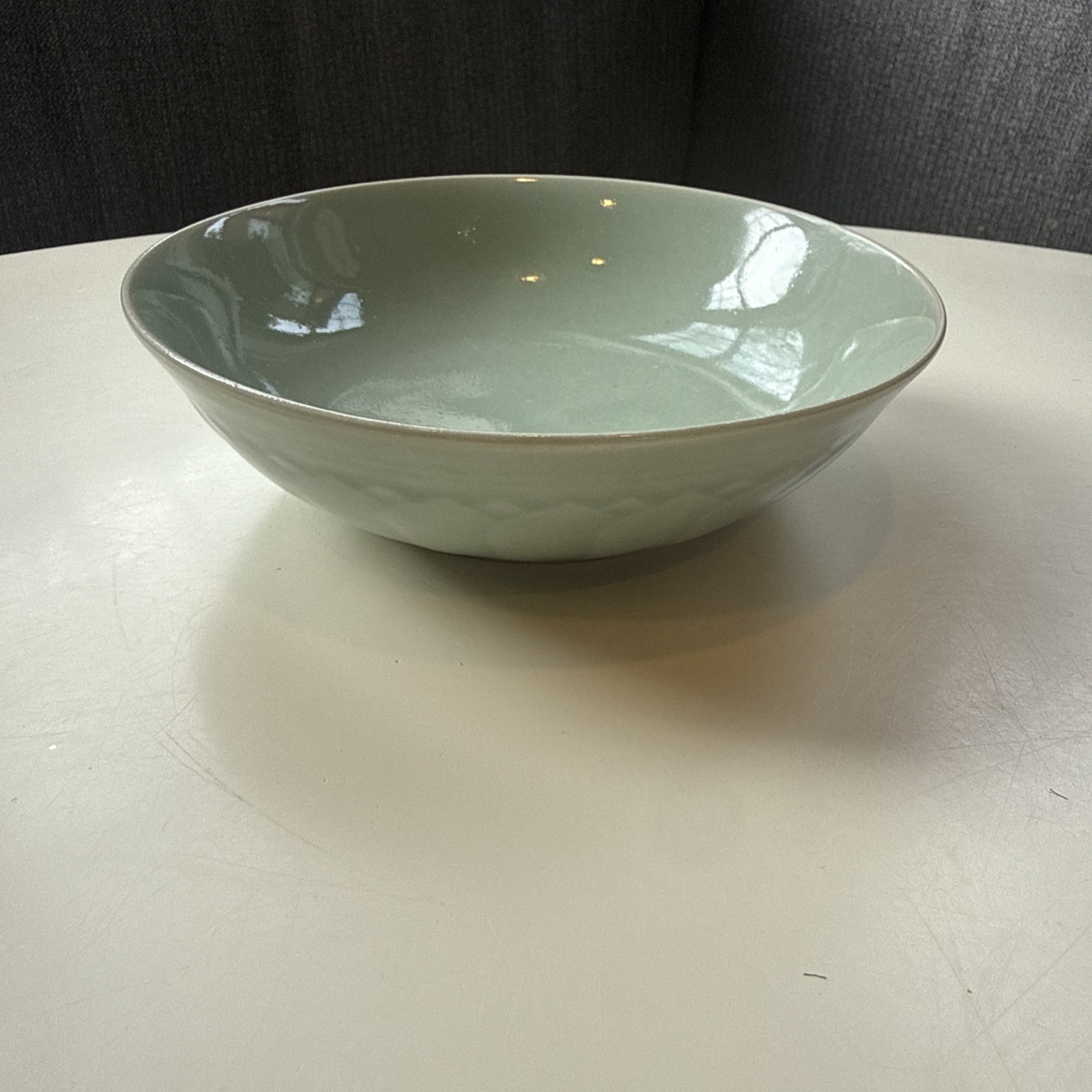 Vintage Longquan Chinese Celadon Green Soup/Cereal Bowls, from Koi Set, 8 Avail.