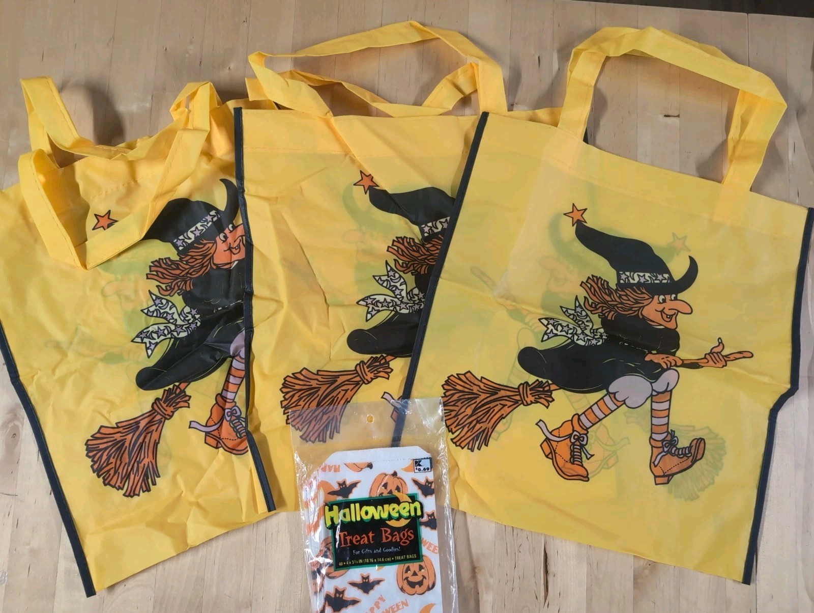 3 Vtg. 80's Halloween Bags PLUS 1 NOS Treat Bags (40 Count) Trick or Treat