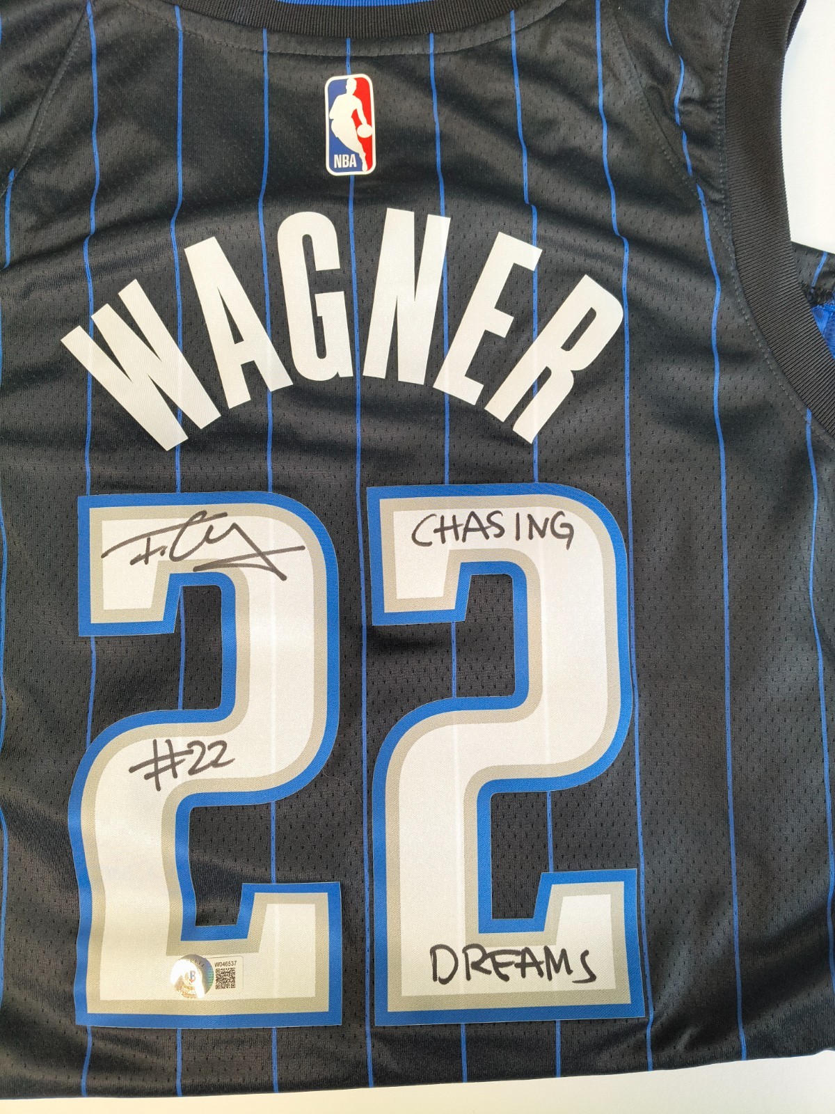 Franz Wagner Autographed Nike Orlando Magic Jersey #22 Chasing Dreams Beckett