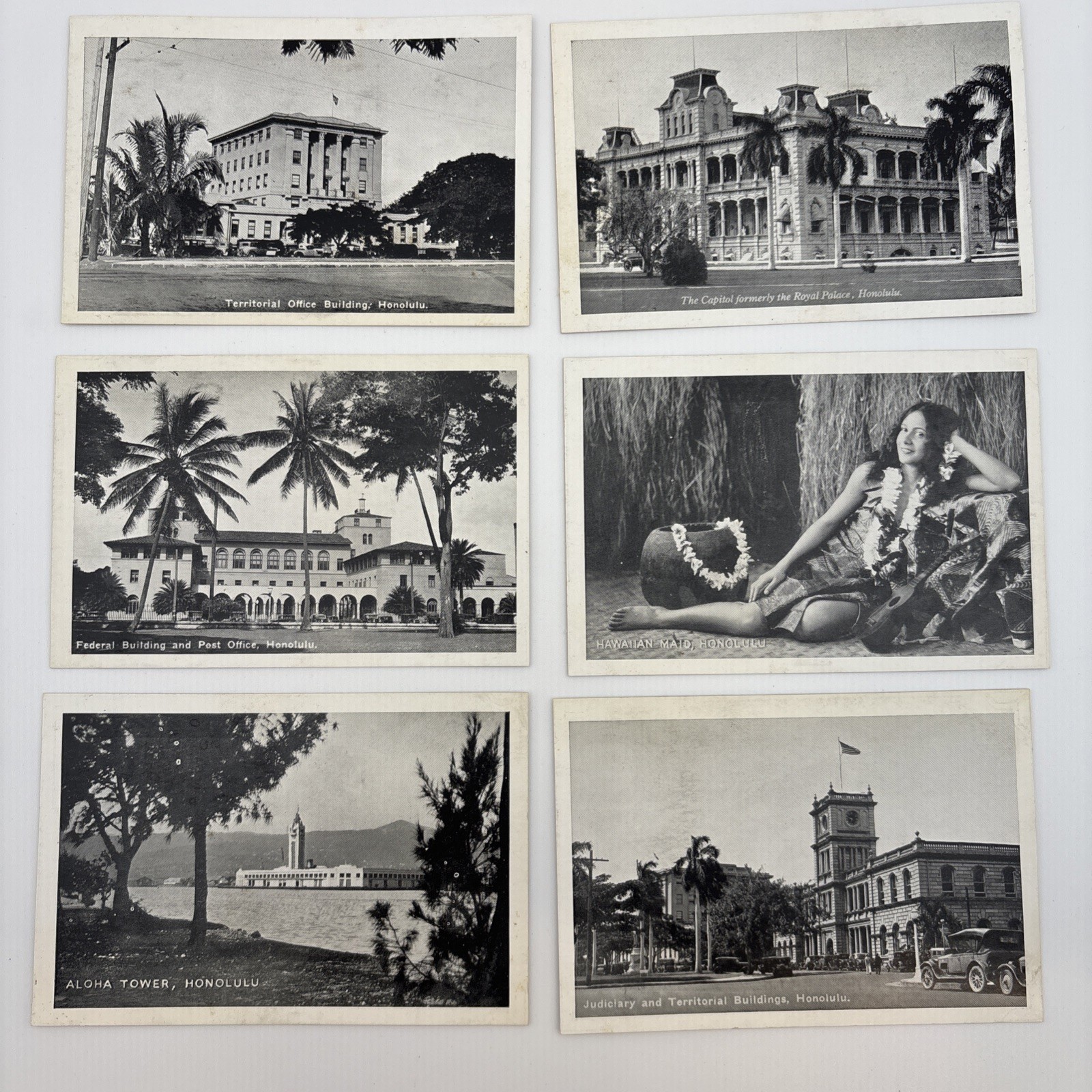Lot Of 6 Vintage Honolulu, Hawaii RPPC Postcards 