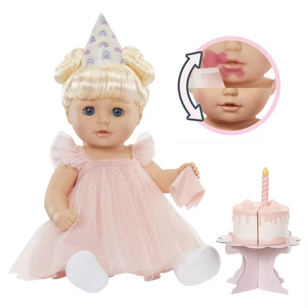 BABY Born 14'' Birthday Doll - Blue Eyes: Soft Body, Blonde Hair, Accessories BABY Born 14'' Birthday Doll - Blue Eyes: Soft Body, Blonde Hair, Accessories