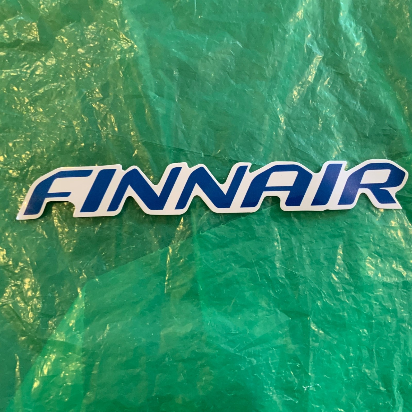 FINNAIR  CUT TO SHAPE LOGO DECAL STICKER Finland AIRLINES  6.5” x 1”