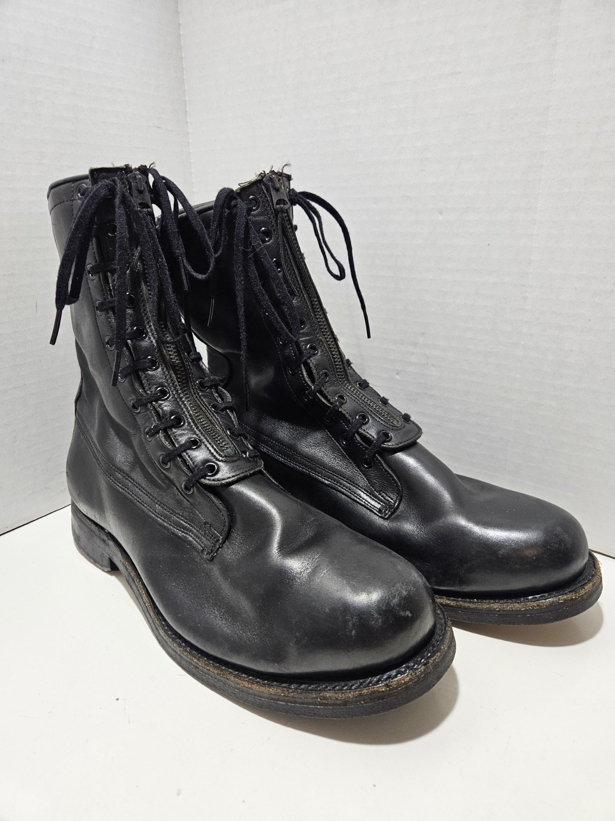 H.H. Brown 1963 USAF Vietnam Flight Deck Boots SPEED Zipper Size 10 DOUBLE WIDE