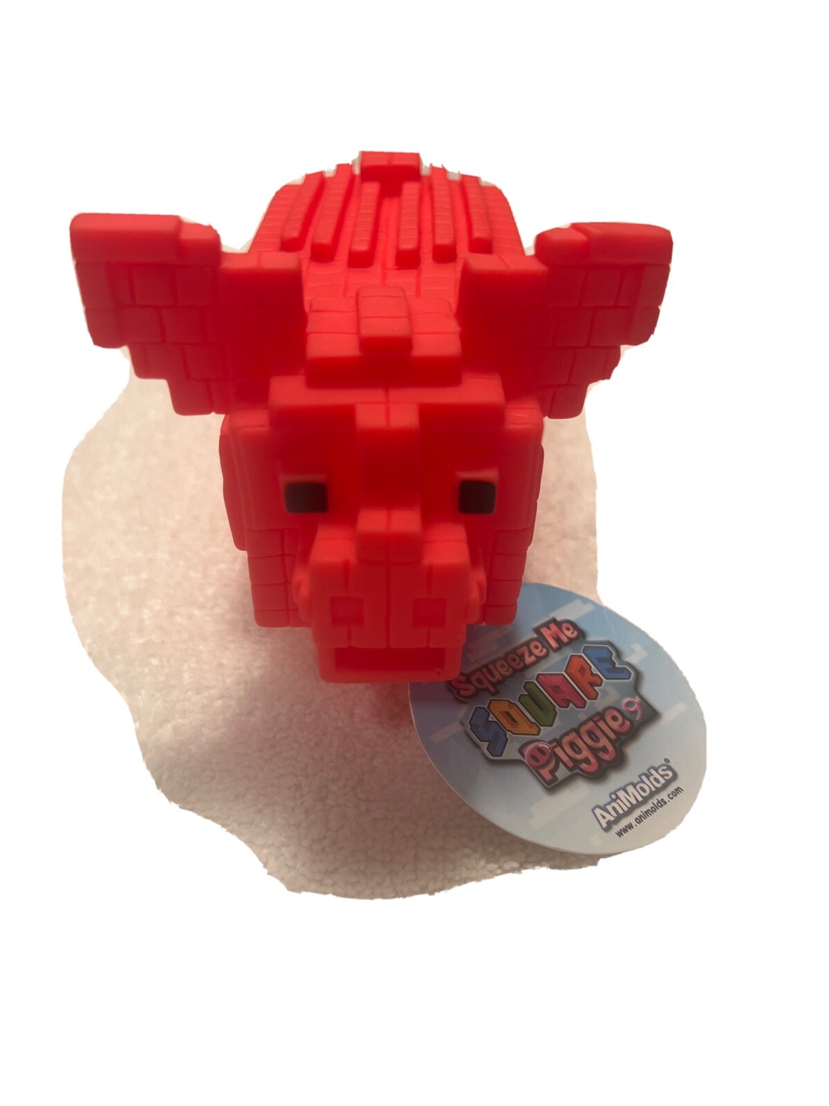 Too Cute New  Animolds  Arnold SQUEEZE ME Pig Piggie OINK OINK  GLO PINK B65