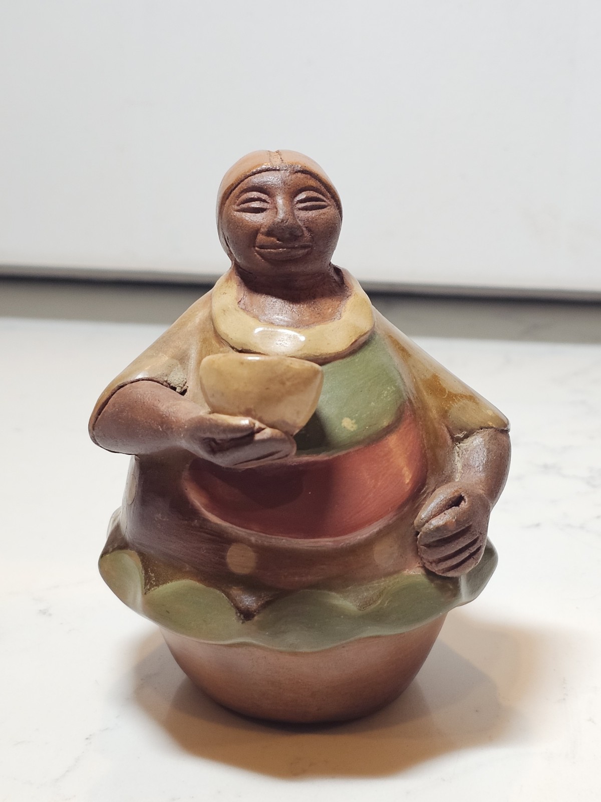 Vintage Chulucanas pottery Sculpture from Peru Signed By Artist Vintage Chulucanas pottery Sculpture from Peru Signed By Artist