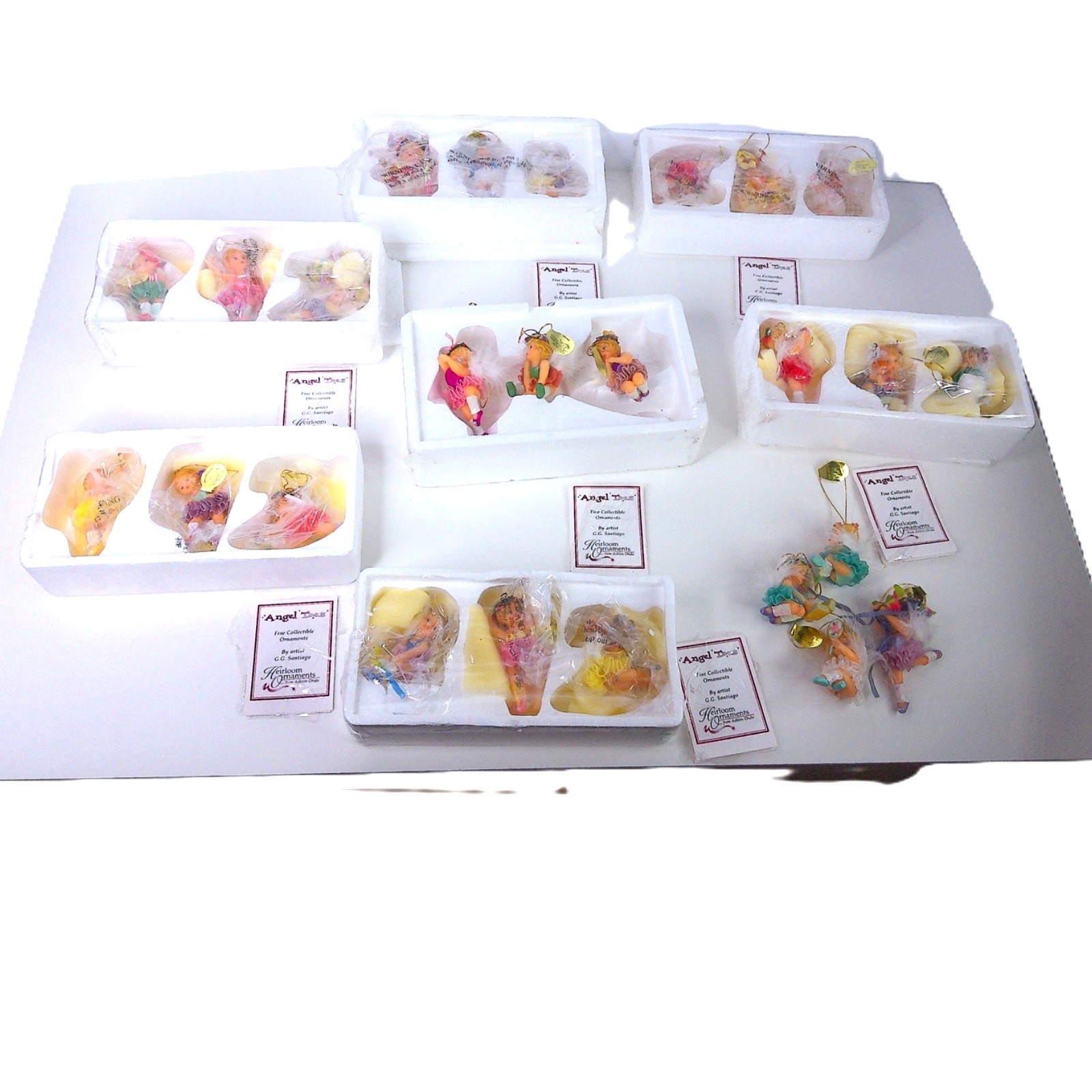 Vintage Ashton Drake Heirloom Ornaments Angel Toes G.G. Santiago Set Of 24