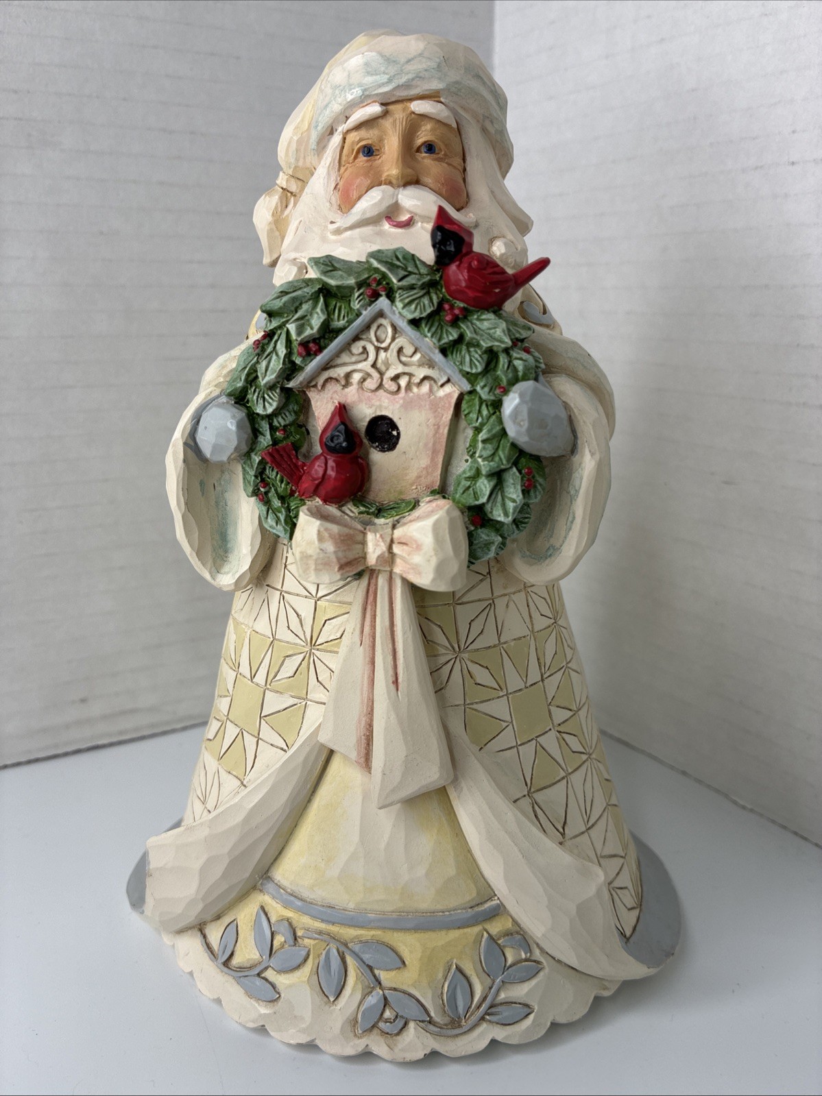 2019 Jim Shore Santa Claus Figurine Cardinal “Christmas Calls us Home” 6005914