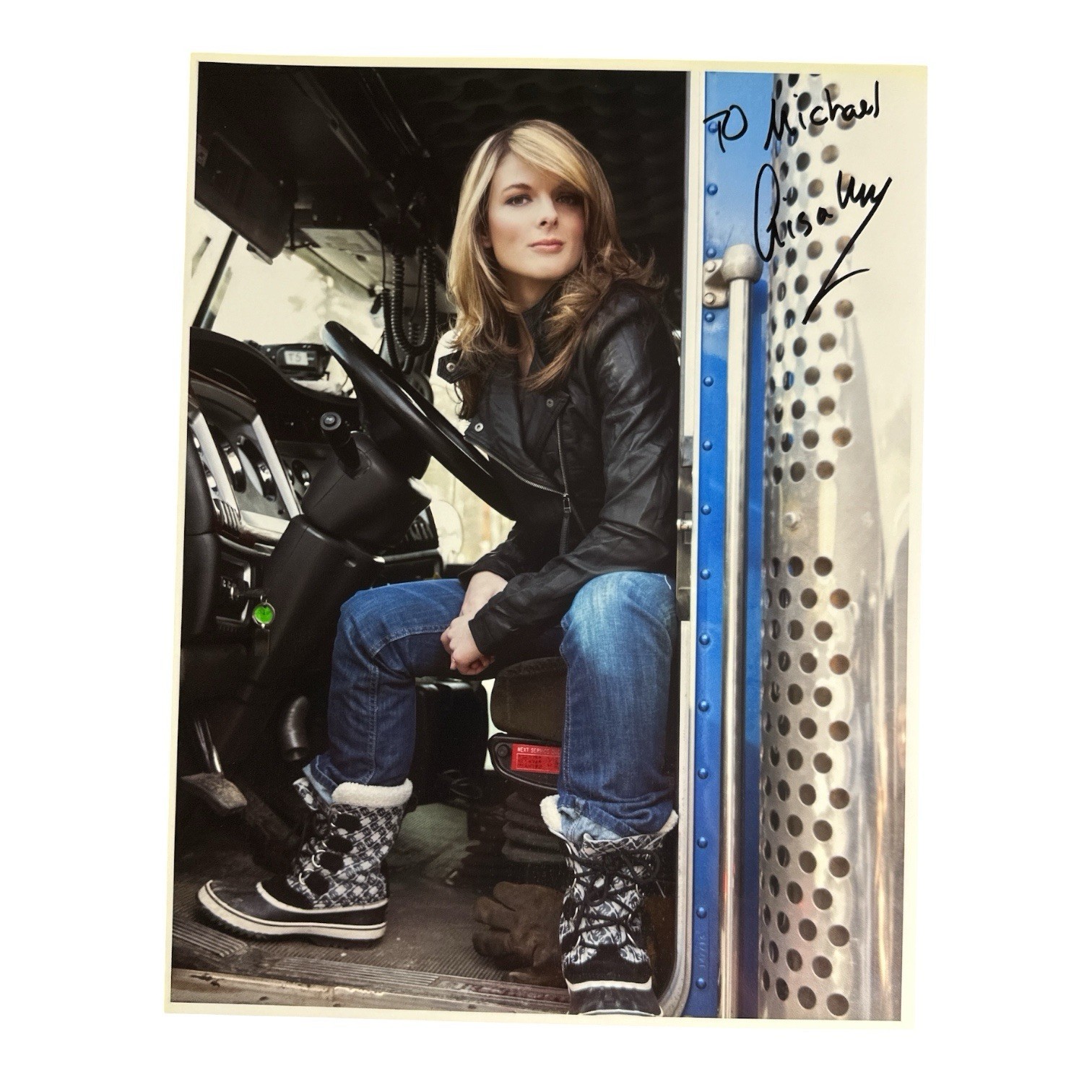 Lisa Kelly Signed Autograph 8.5x11 Photo ICE ROAD TRUCKERS History Channel RARE