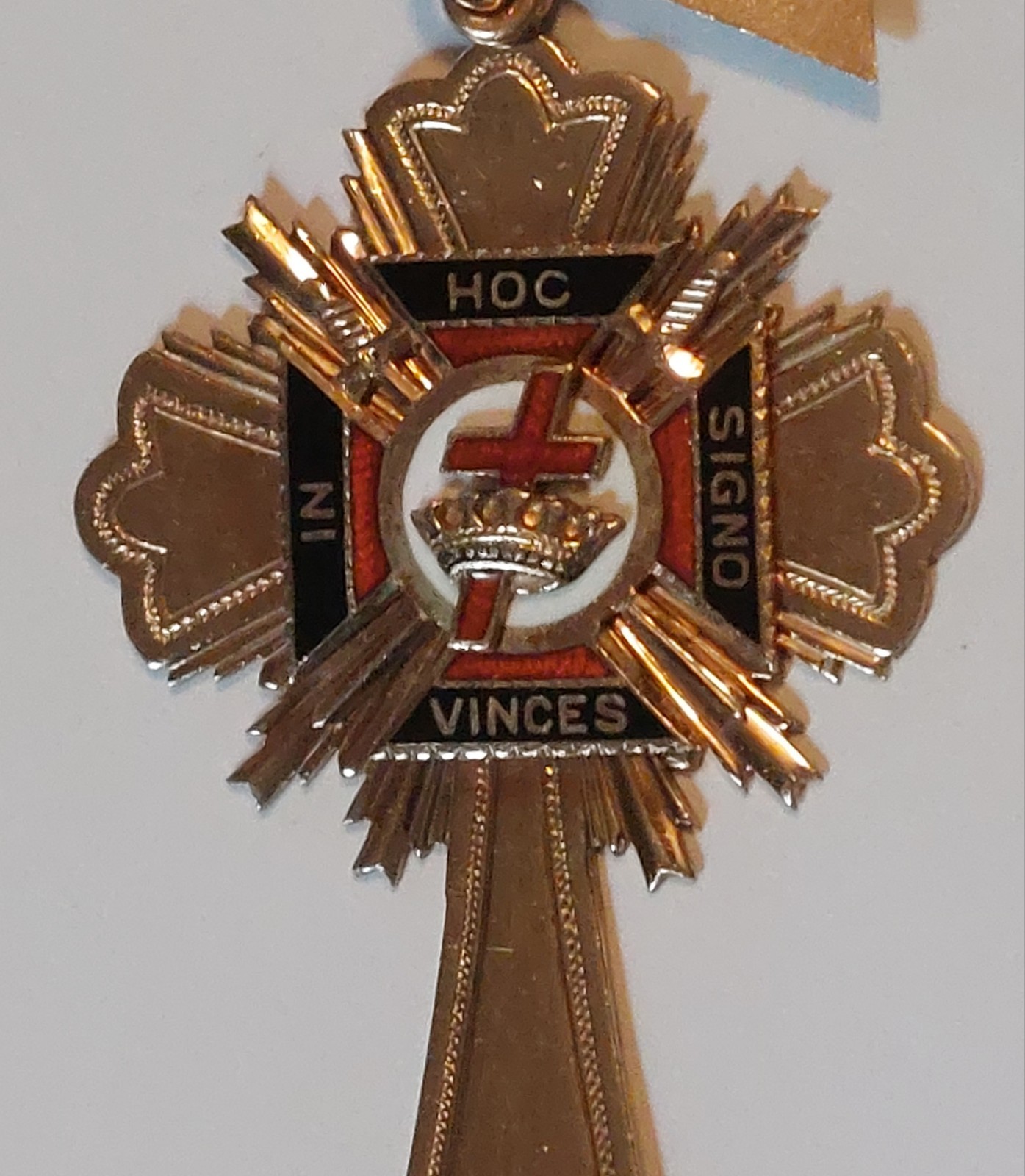 Vintage 1960 Knights Templar Breast Medal 1/20 12 kt 