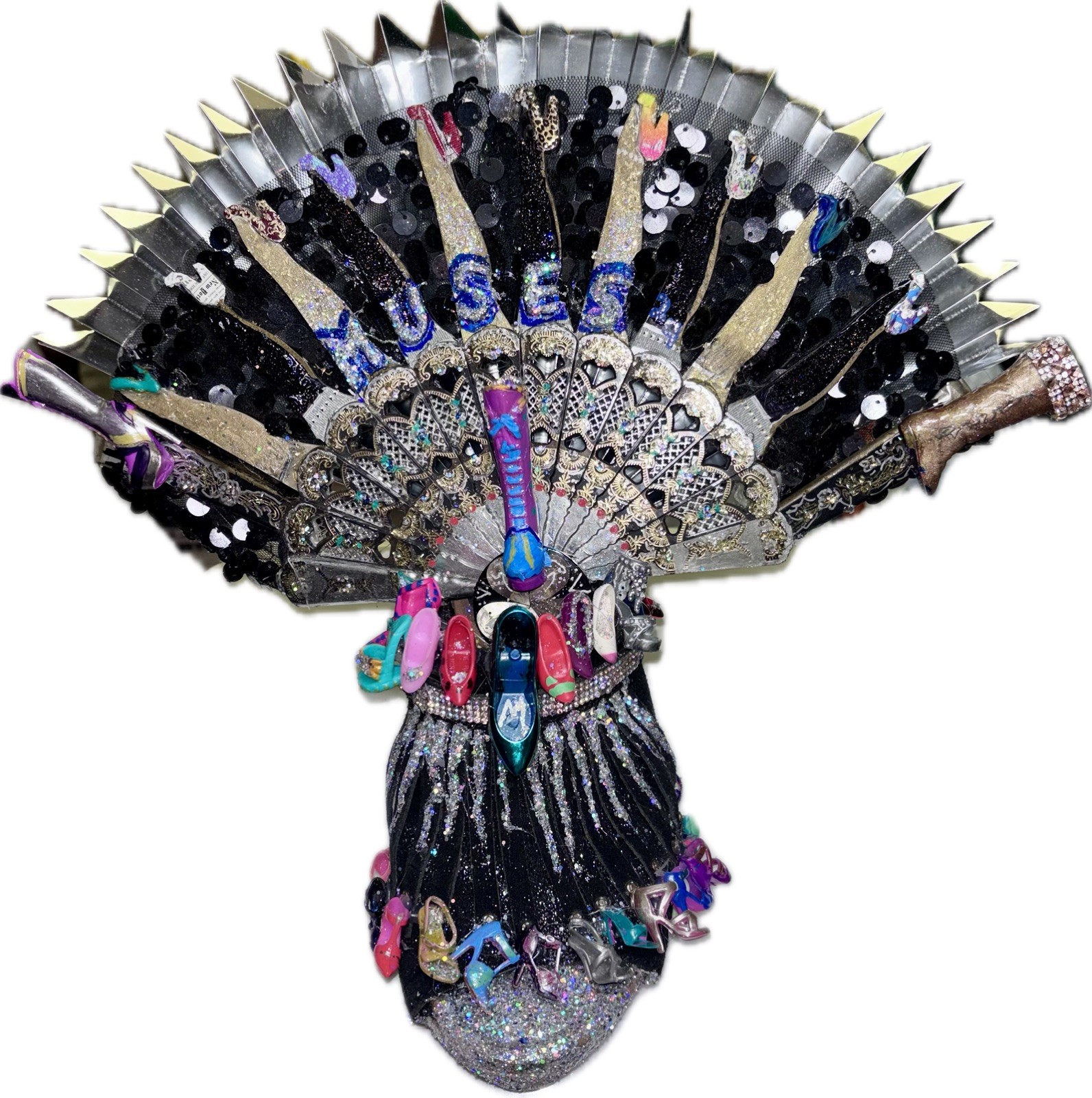 Krewe Of Muses Signature Throw Shoe New Orleans Mardi Gras Parade Handmade OOAK