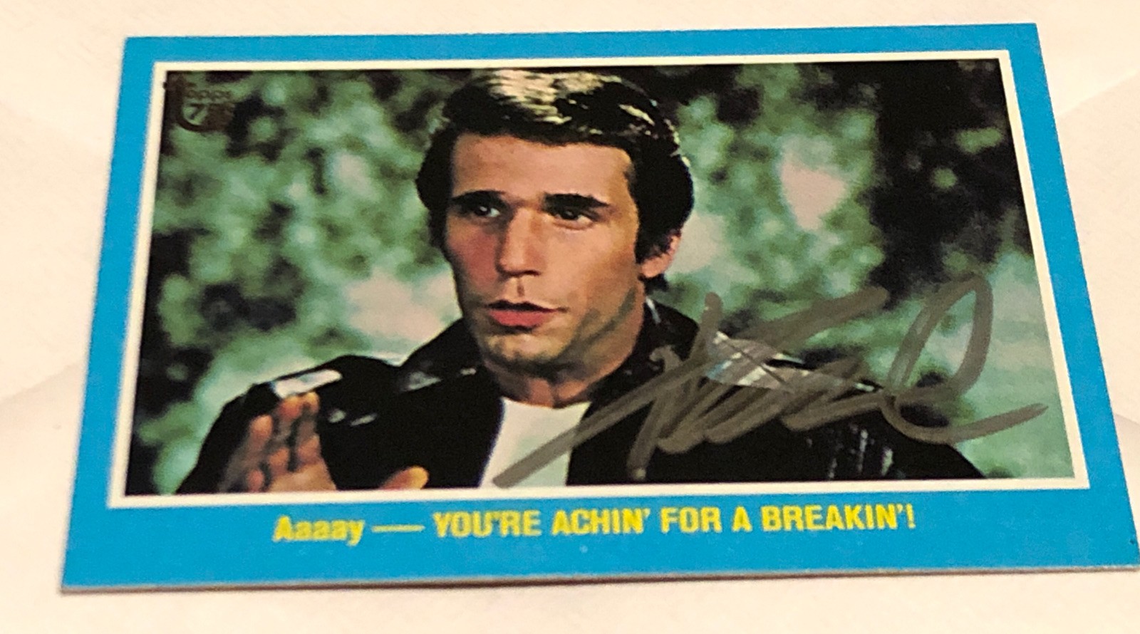 Henry Winkler Signed 2013 Topps 75th Anniversary Card #66 Happy Days 1976 Auto