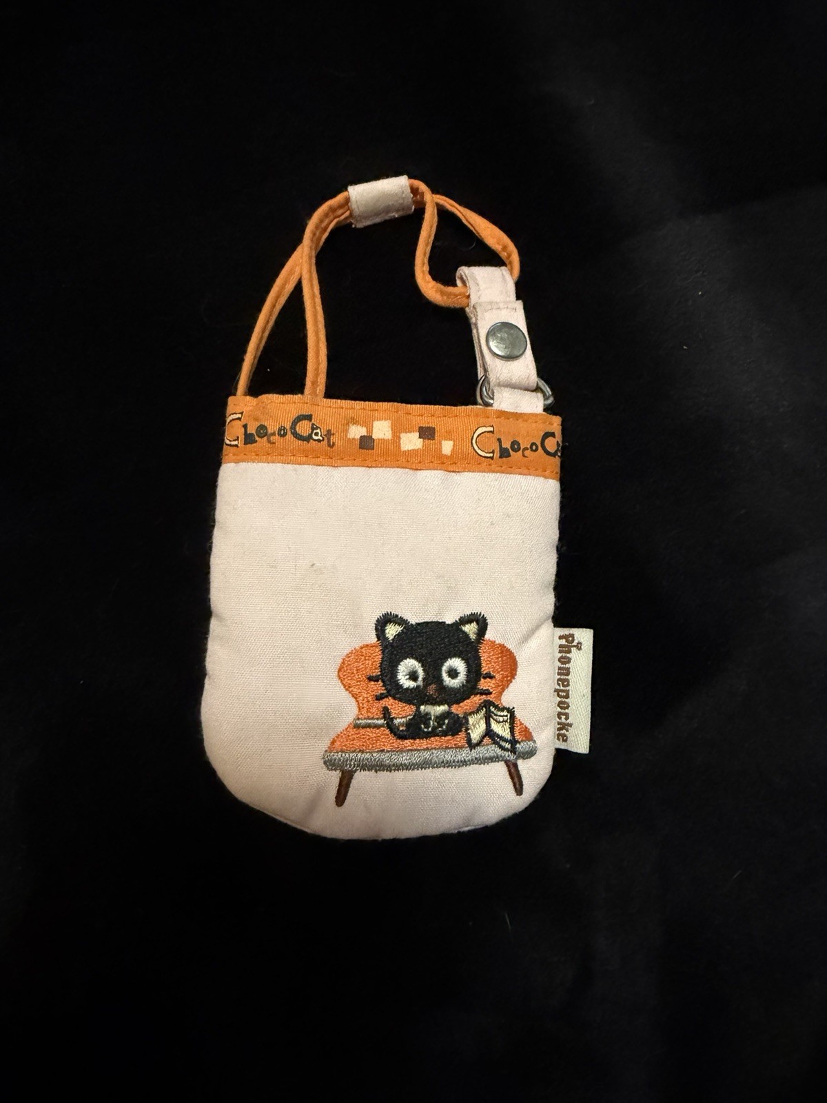 Vintage Sanrio Chococat Phone Pocket Mini Clip On Purse Accessory Kawaii Y2K