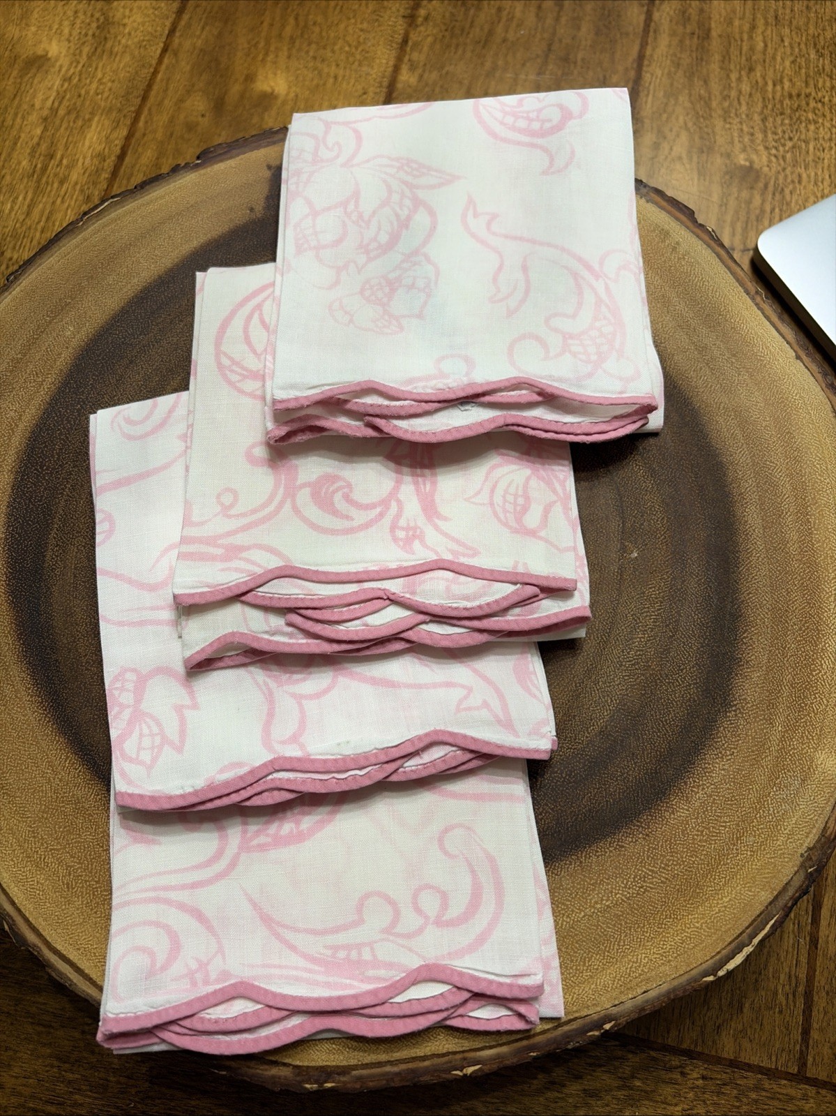D. Porthault Linen Napkins Set Of 4 , Rare Collectors Item. 