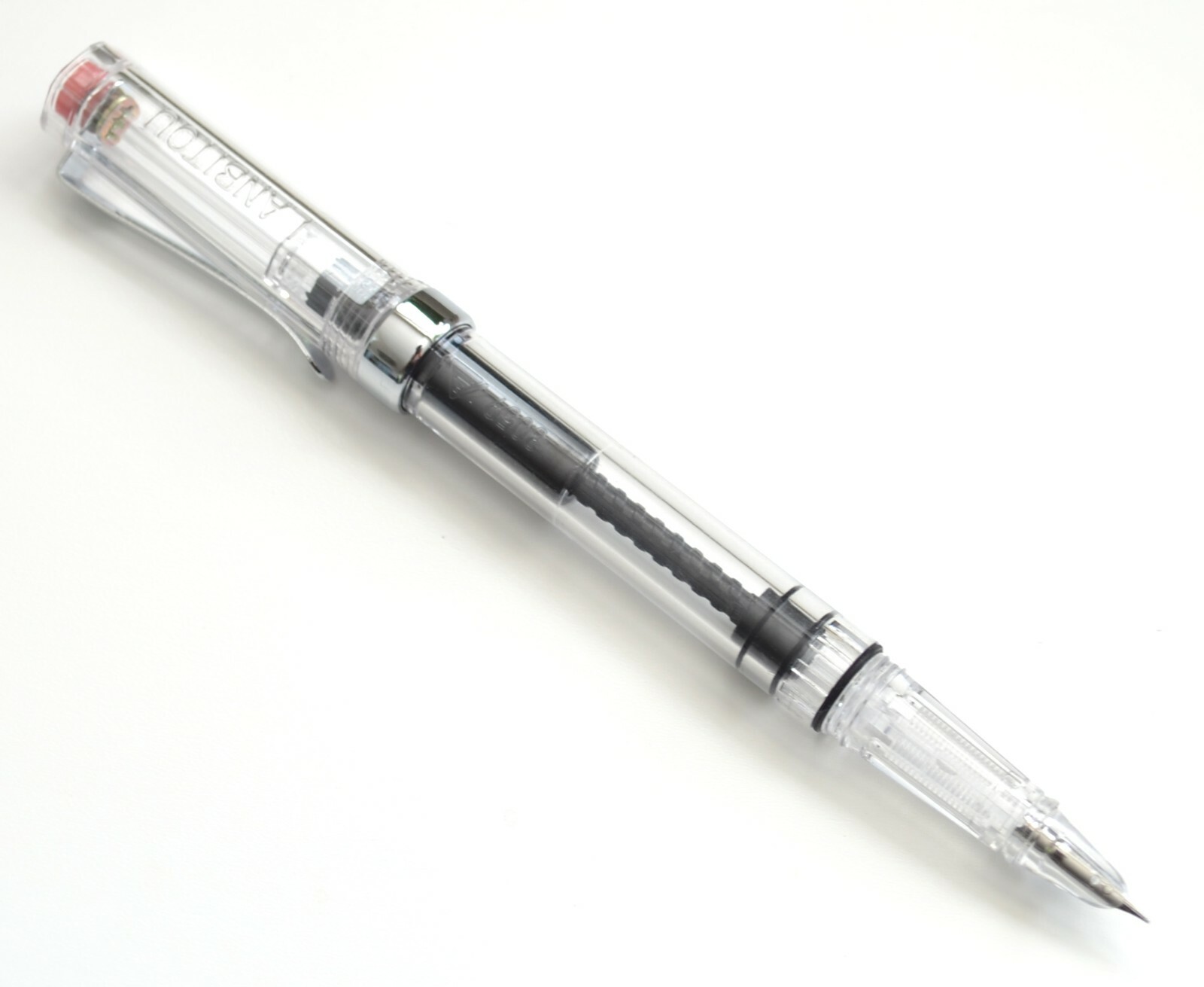 Lanbitou 3059 Piston Fill Fountain Pen, Hooded EF Nib (0.38 mm), Transparent Lanbitou 3059 Piston Fill Fountain Pen, Hooded EF Nib (0.38 mm), Transparent