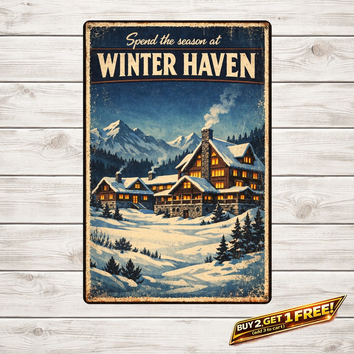 Come Visit The Overlook Hotel The Shining Horror Metal Sign Retro Art 8x12