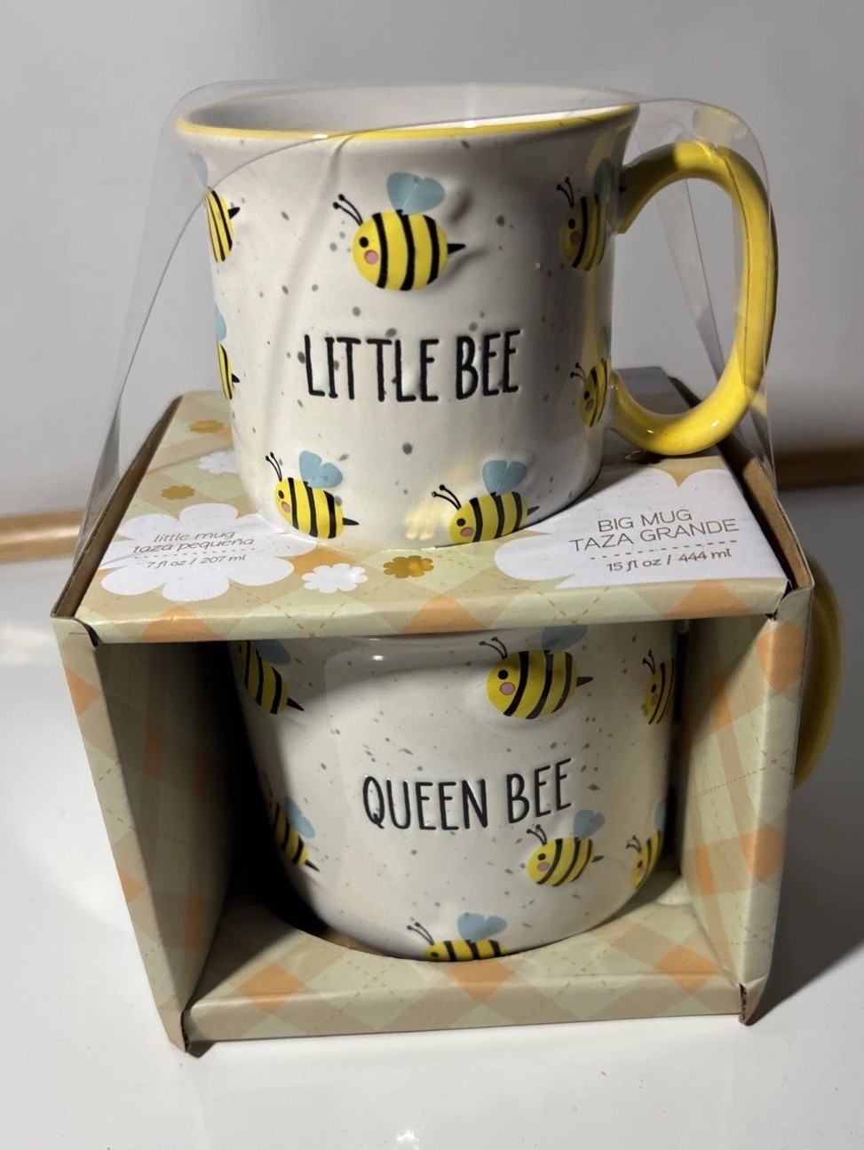 MOMMY AND ME Mug Set Matching Queen Bee Little Bee Baby Shower 1st Birthday New MOMMY AND ME Mug Set Matching Queen Bee Little Bee Baby Shower 1st Birthday New