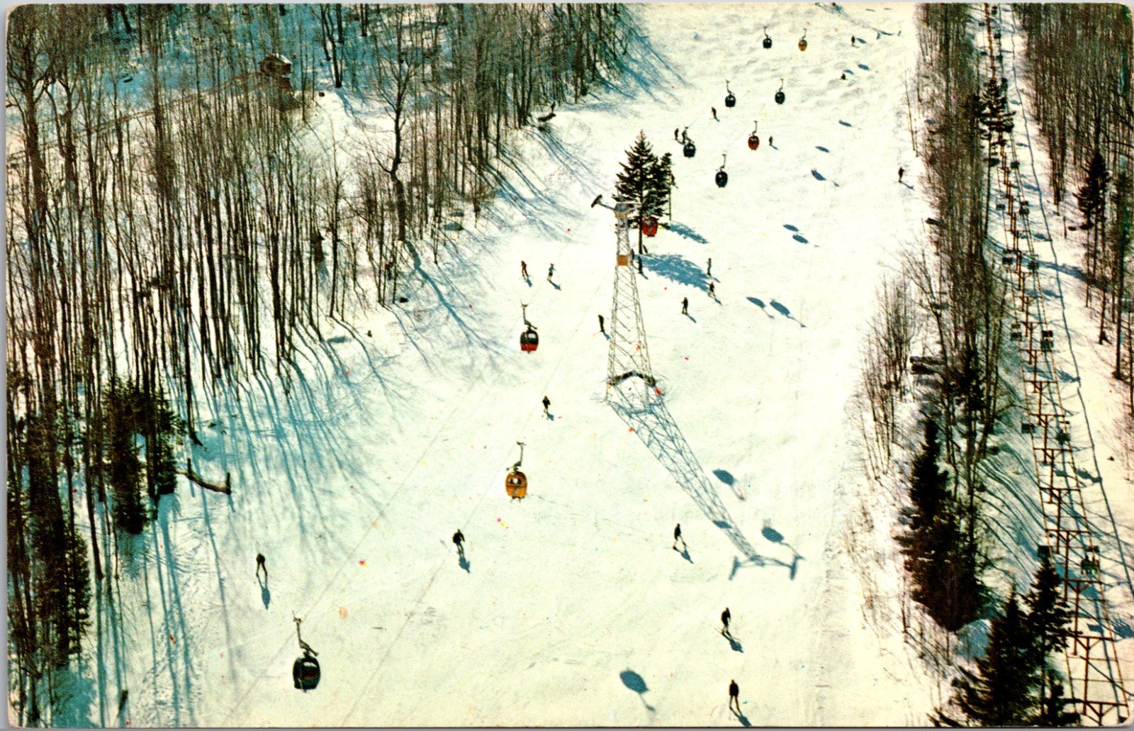 Downhill Ski Scene Mt. Snow Vermont VT UNP Chrome Postcard XM12