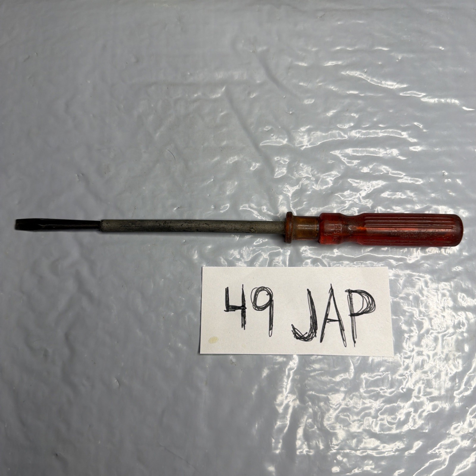 Vintage Quick Wedge No. 1736 Flat Screwdriver Salt Lake City Red Handle