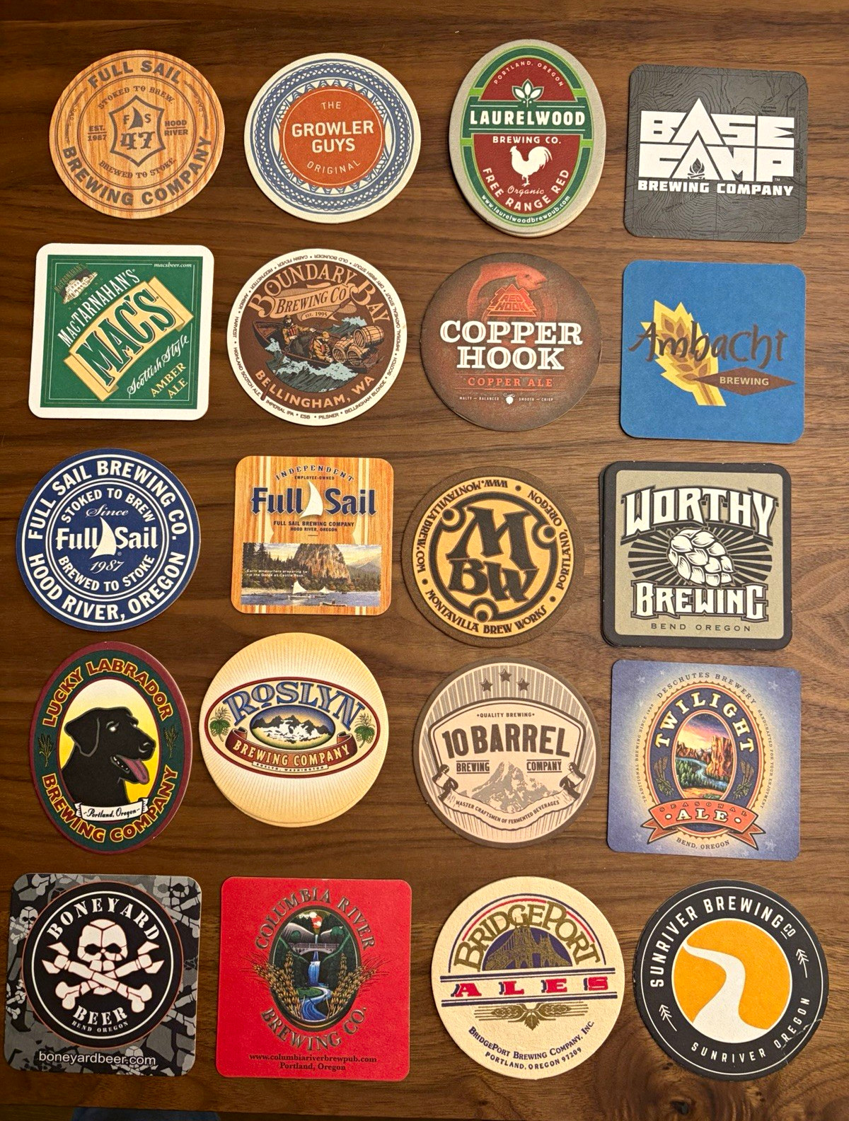 Pacific Northwest PNW Beer Coasters Lot - Breweriana Theme - Most New Pacific Northwest PNW Beer Coasters Lot - Breweriana Theme - Most New
