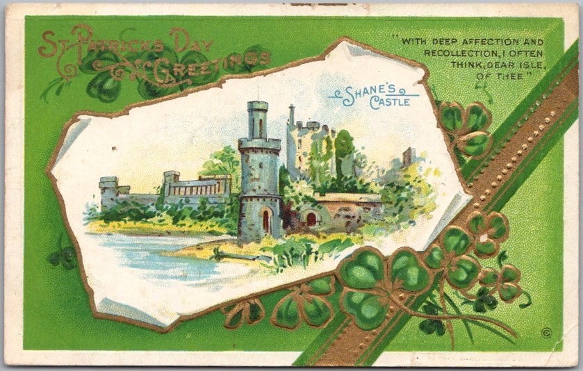 Vintage 1912 ST. PATRICK\'S DAY Embossed Postcard \