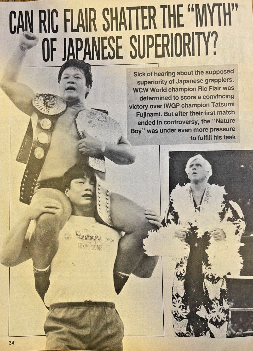 1991 Pro Wrestler Ric Flair vs The Japanese Wrestlers