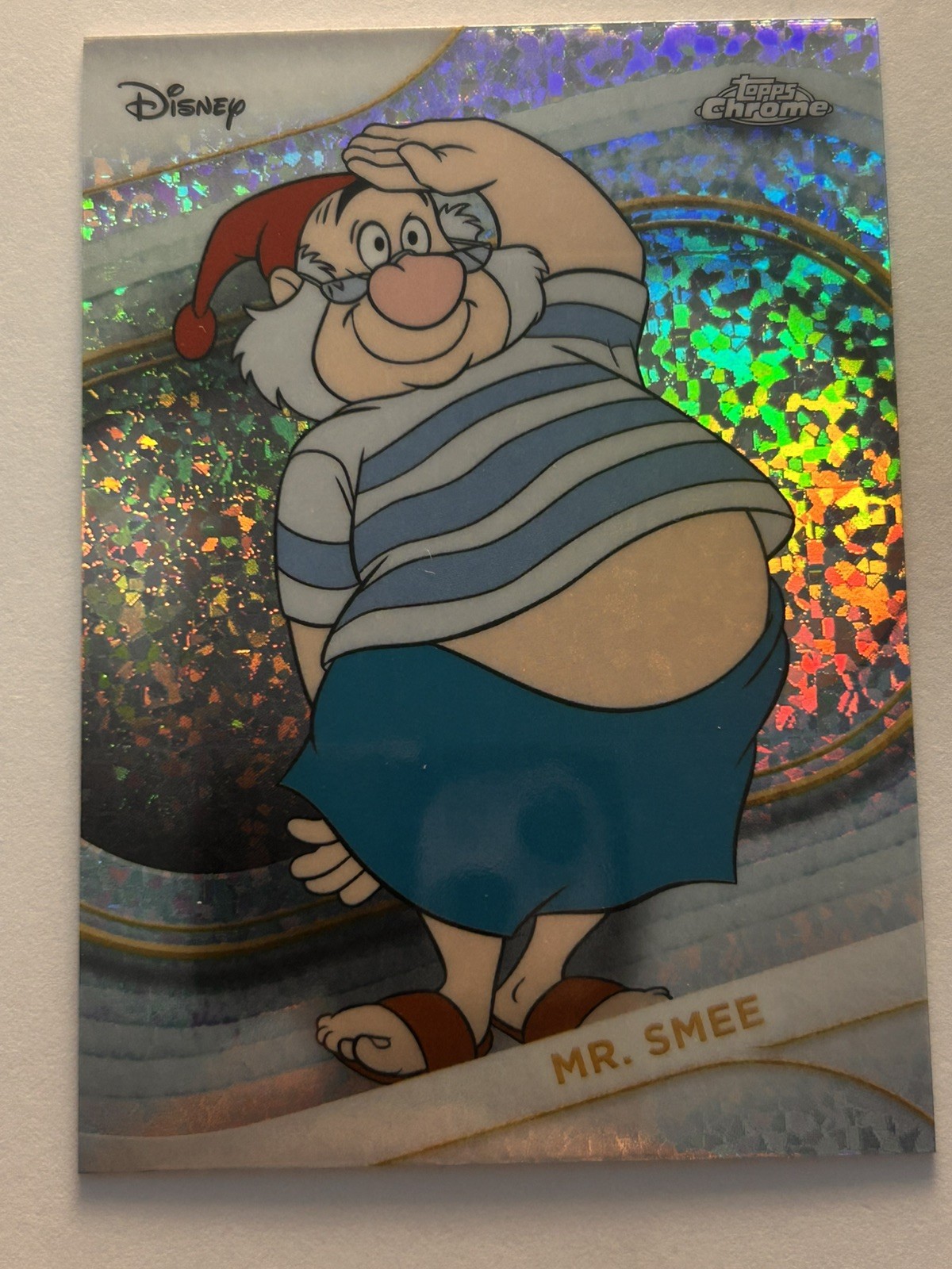 2025 Topps Chrome Disney Mr. Smee Aqua Mini-Diamond Refractor /199 #161