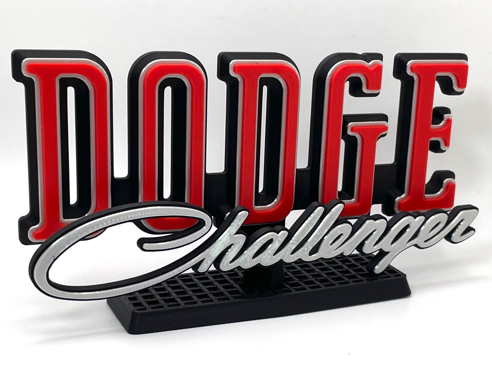 Vintage 1970 Dodge Challenger 3D Printed Freestanding Logo