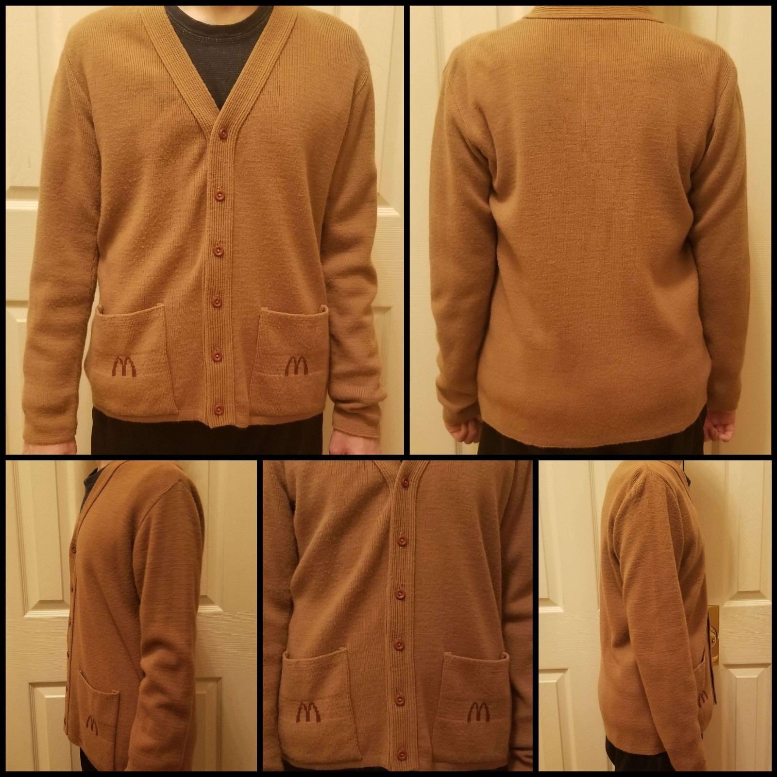 1976 McDonald’s Executive Cardigan Sweater Men’s Small Vintage Collectible