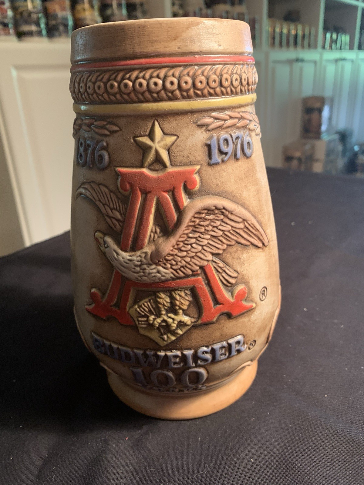 Budweiser 100th Anniversary Beer Stein 1876-1976 Collectible Breweriana