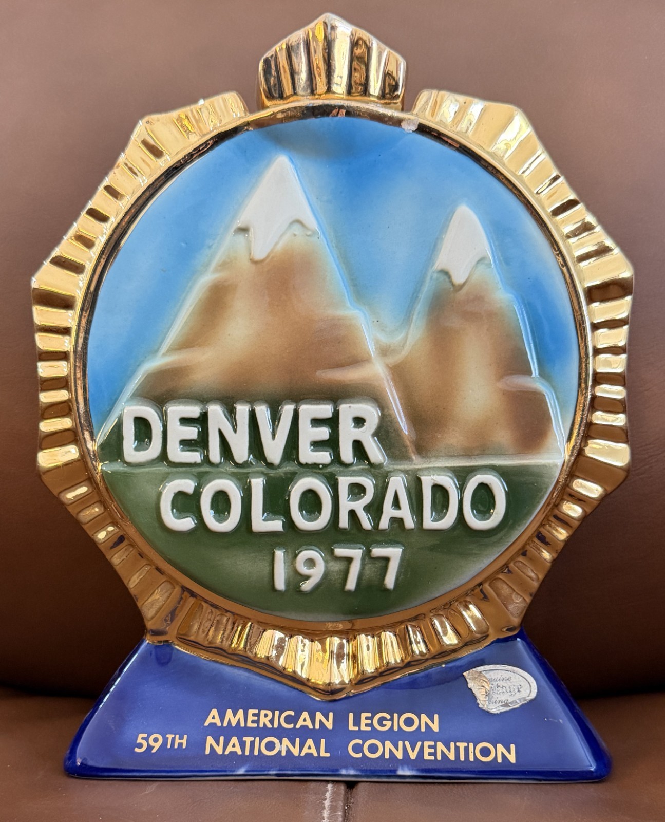 VINTAGE 1977 EZRA BROOKS AMERICAN LEGION CONVENTION DENVER COLORADO DECANTER