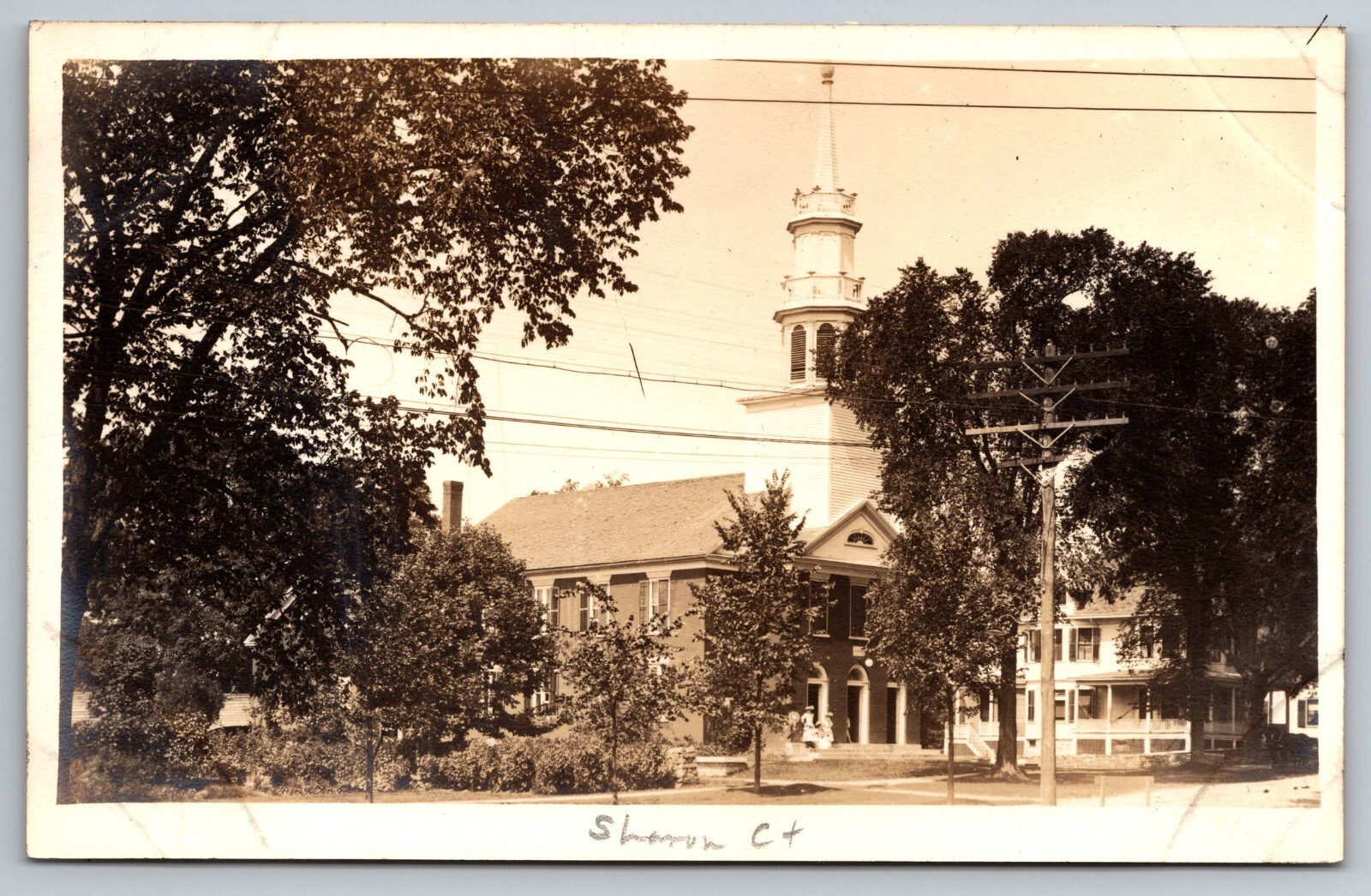 Church in Litchfield County, Sharon, Connecticut Real Photo Postcard. RPPC Church in Litchfield County, Sharon, Connecticut Real Photo Postcard. RPPC