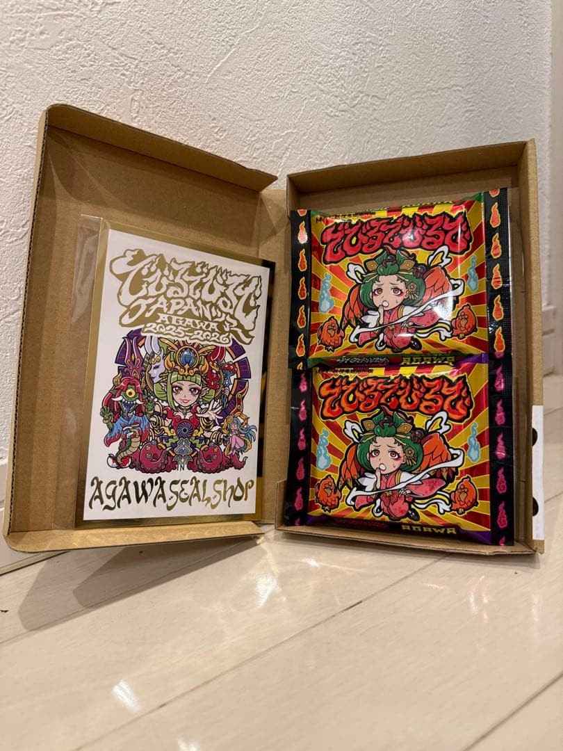 Set of 2 AGAWA Devil de Oumagatoki Japan Amazing Moving Hologram Sticker w/Card