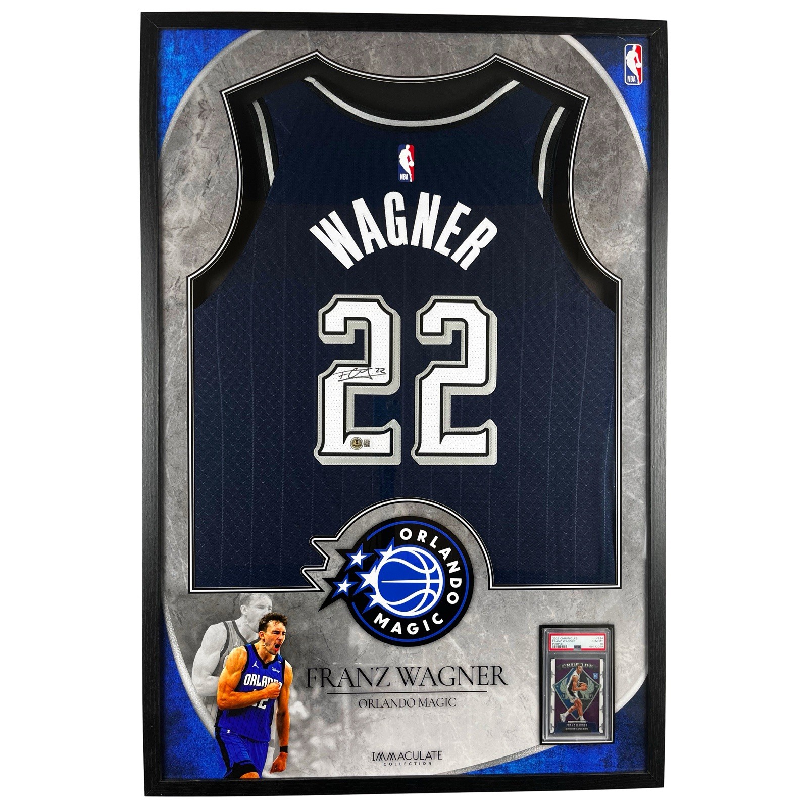 Franz Wagner Signed & Framed Jersey - Beckett COA - Rookie Auto Magic